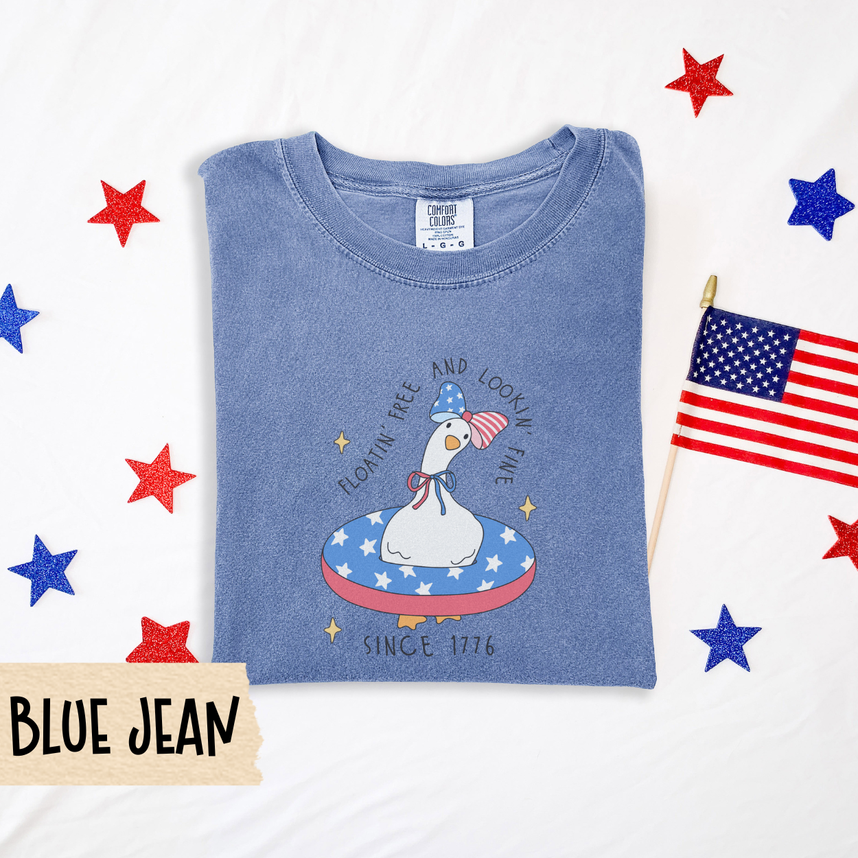 4th of July pool shirt, patriotic goose tee, funny summer shirt, comfort colors tee, USA graphic shirt, red white blue shirt, July 4 outfit