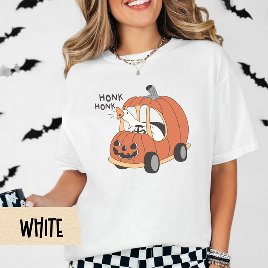 Halloween Tee for Her, Goose Shirt, Funny Honk Honk Halloween T-Shirt, Comfort Colors Fall Tee, Cute Spooky Season Top