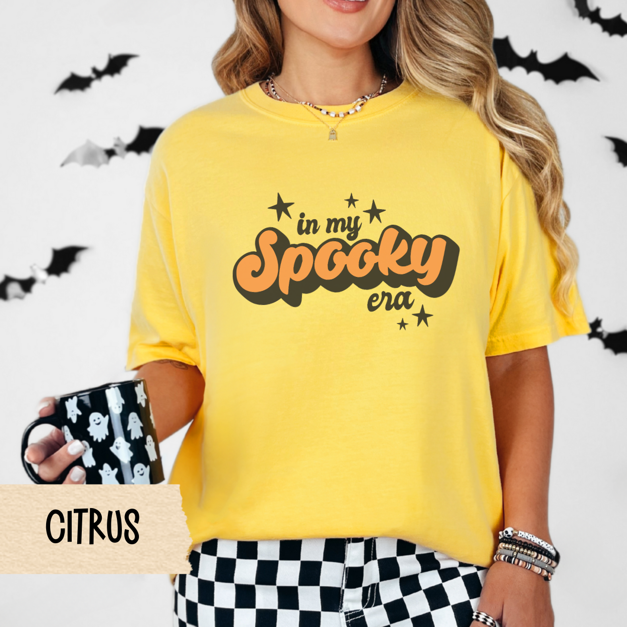 In My Spooky Era Shirt, Cute Halloween Graphic Tee for Women, Retro Fall Aesthetic T-Shirt, Funny October Outfit, Ghost Season Vibes