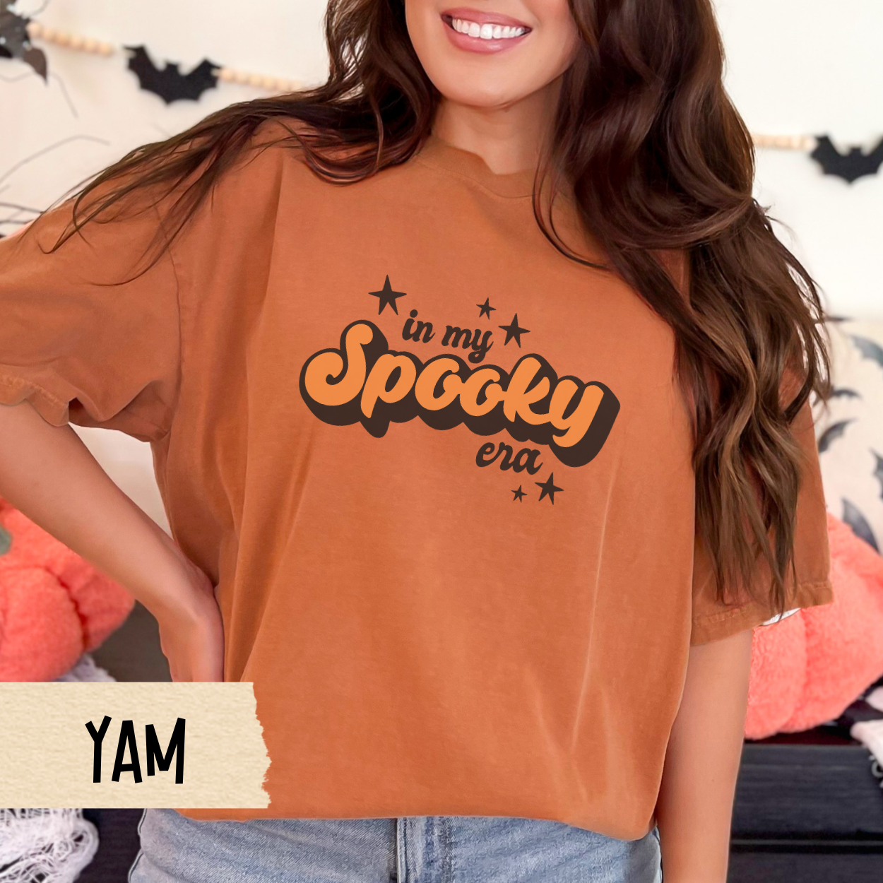 In My Spooky Era Shirt, Cute Halloween Graphic Tee for Women, Retro Fall Aesthetic T-Shirt, Funny October Outfit, Ghost Season Vibes