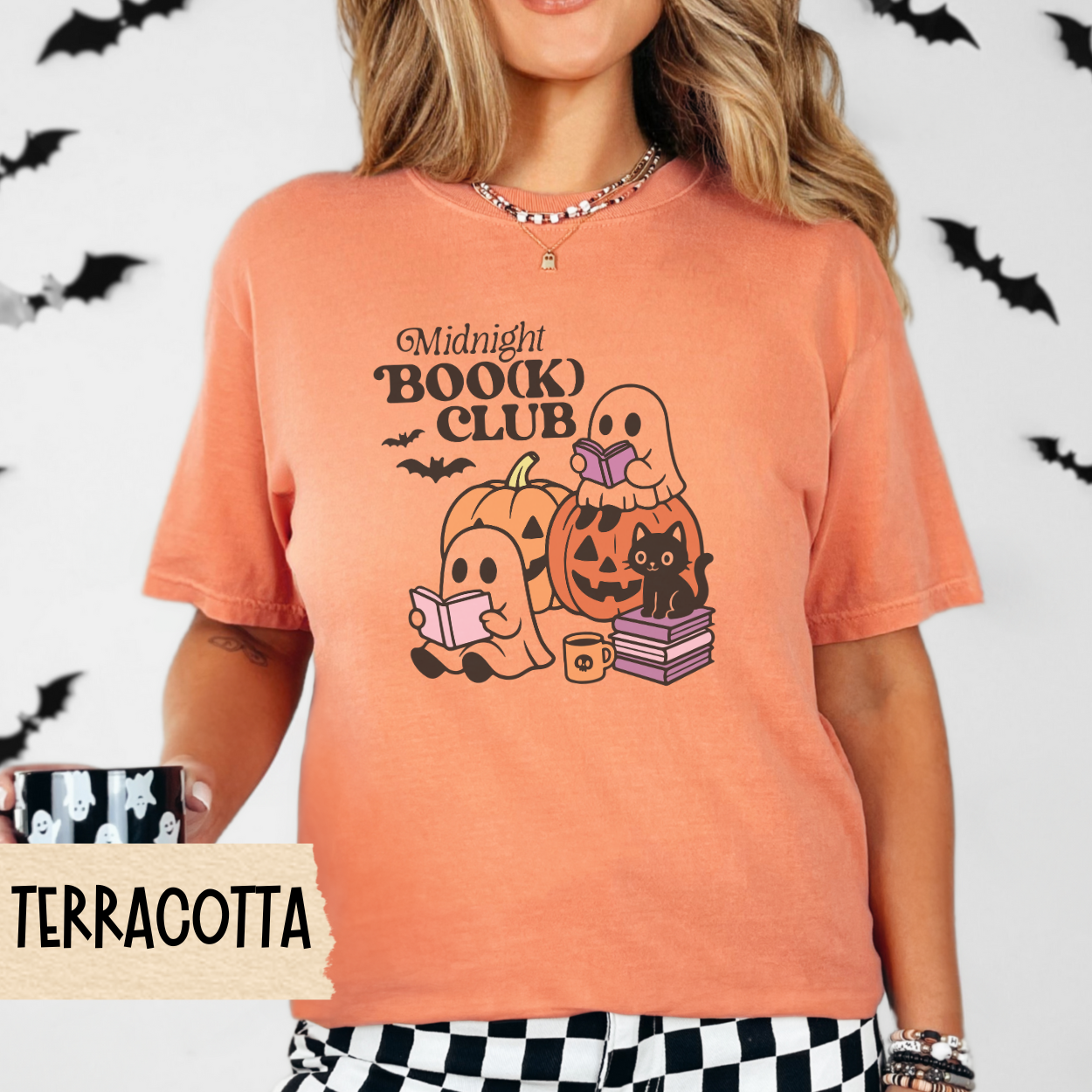 Cute Ghost Reading Halloween Shirt, Comfort Colors Bookish Fall Tee, Spooky Season Shirt for Women, Cozy Pumpkin Aesthetic Top