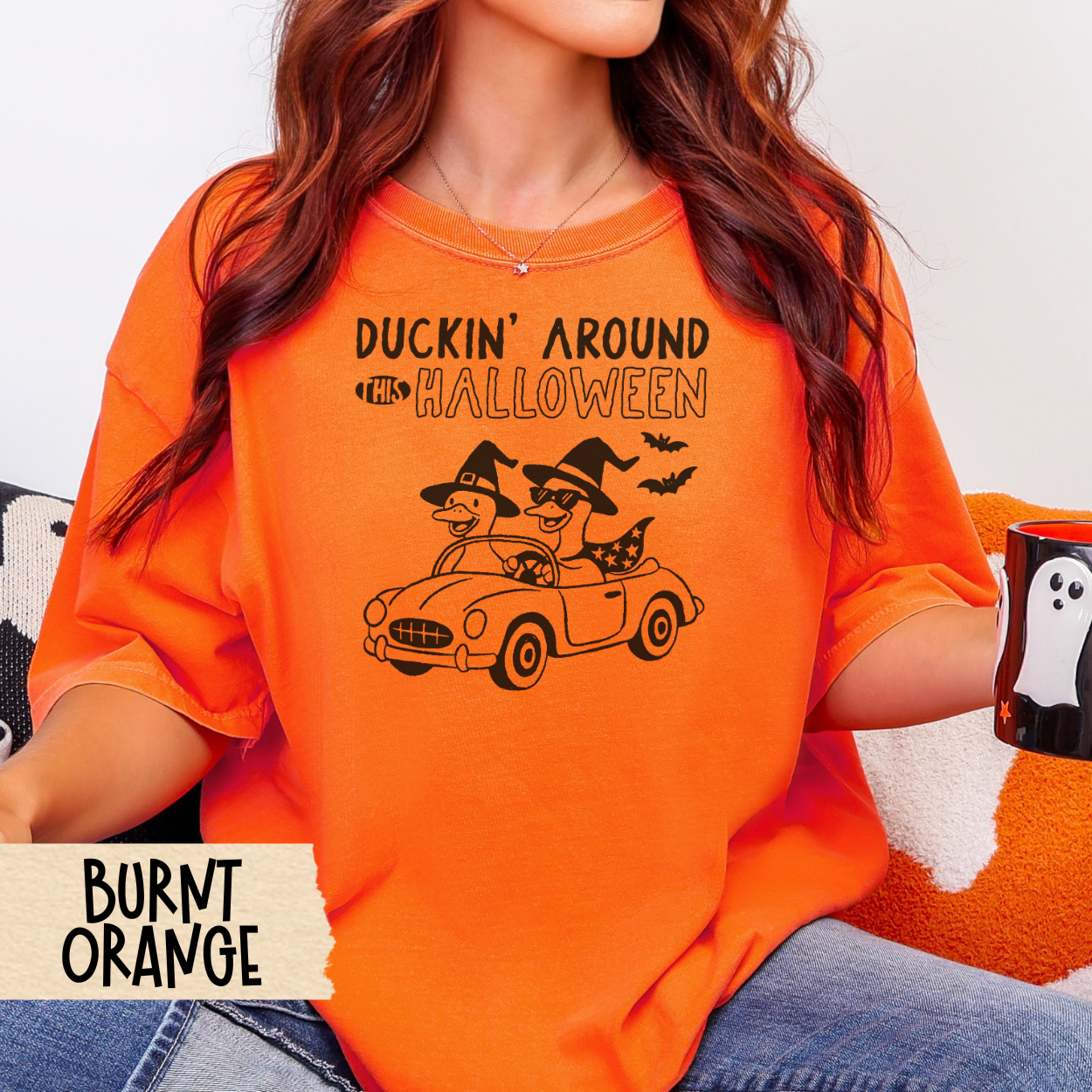 Halloween Shirt, Duckin Around This Halloween, Funny Goose Witch Shirt, Comfort Colors 1717 Tee, Cute Duck Graphic Fall Shirt