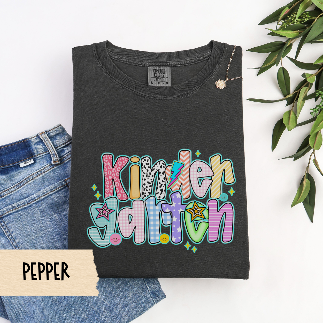 Kindergarten Teacher Shirt, Fun Back To School Teacher Tee, Colorful Comfort Colors Tee, First Day Kindergarten Shirt, Cute Teacher Outfit