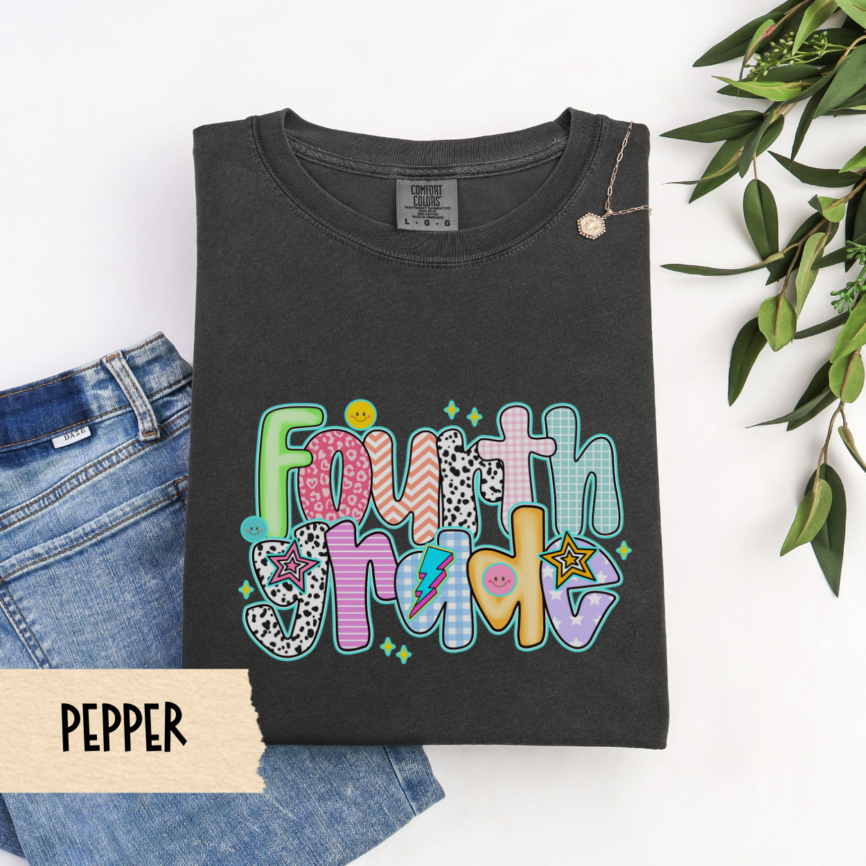 Fourth Grade Teacher Shirt, 4th Grade Comfort Colors Tee, Back To School Teacher Shirt, Fun First Day Tee, Cute Teacher Outfit