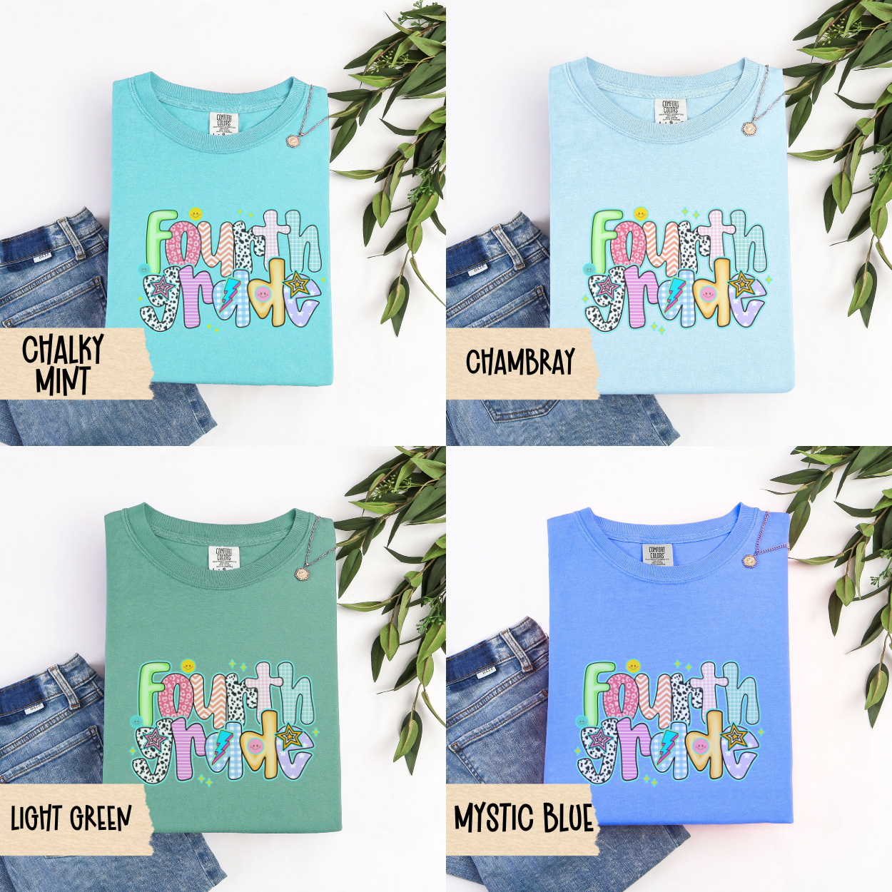 Fourth Grade Teacher Shirt, 4th Grade Comfort Colors Tee, Back To School Teacher Shirt, Fun First Day Tee, Cute Teacher Outfit