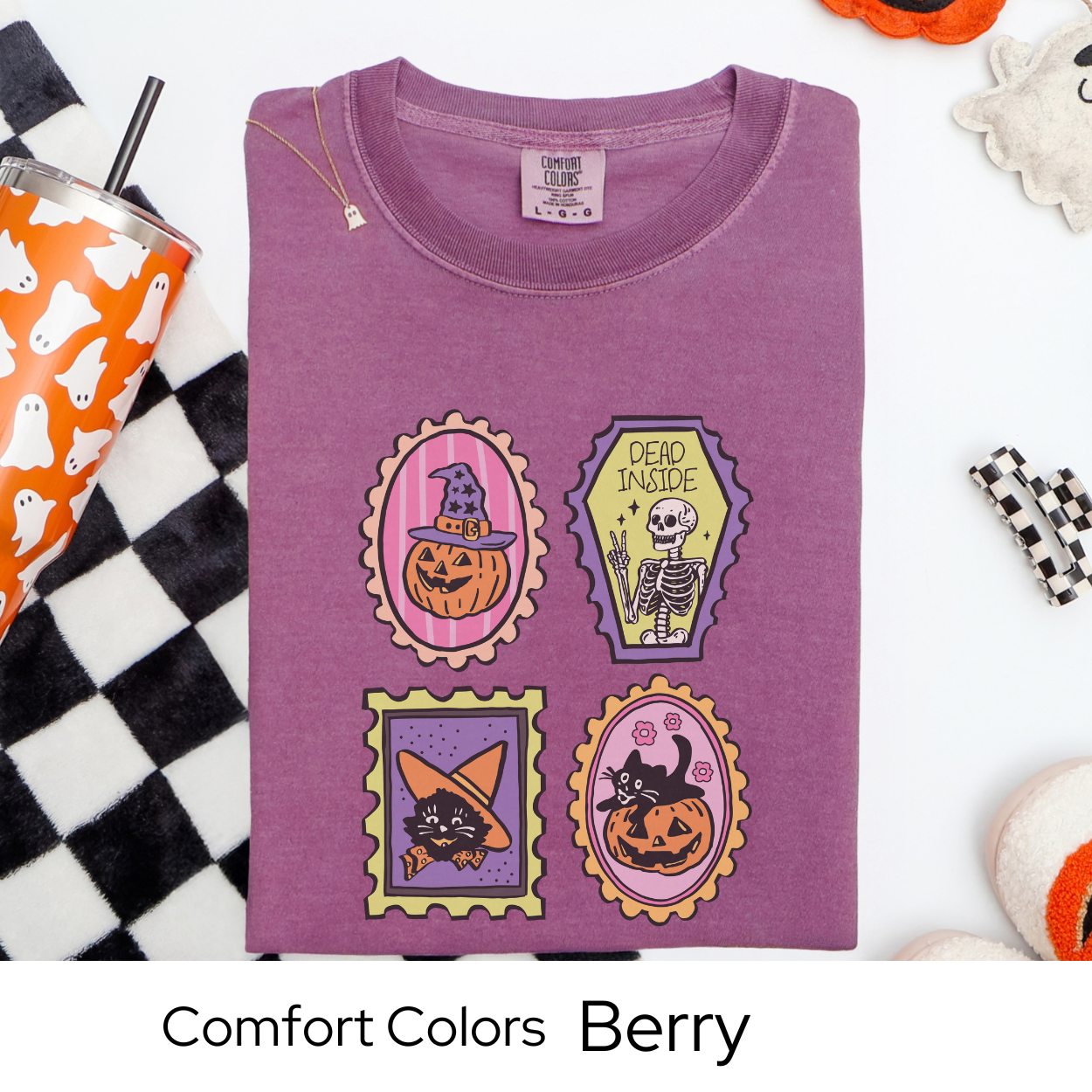 Dead Inside Skeleton Shirt, Cute Halloween Cat Pumpkin Tee, Comfort Colors Fall T Shirt, Pastel Goth Spooky Graphic, Witchcore Tee