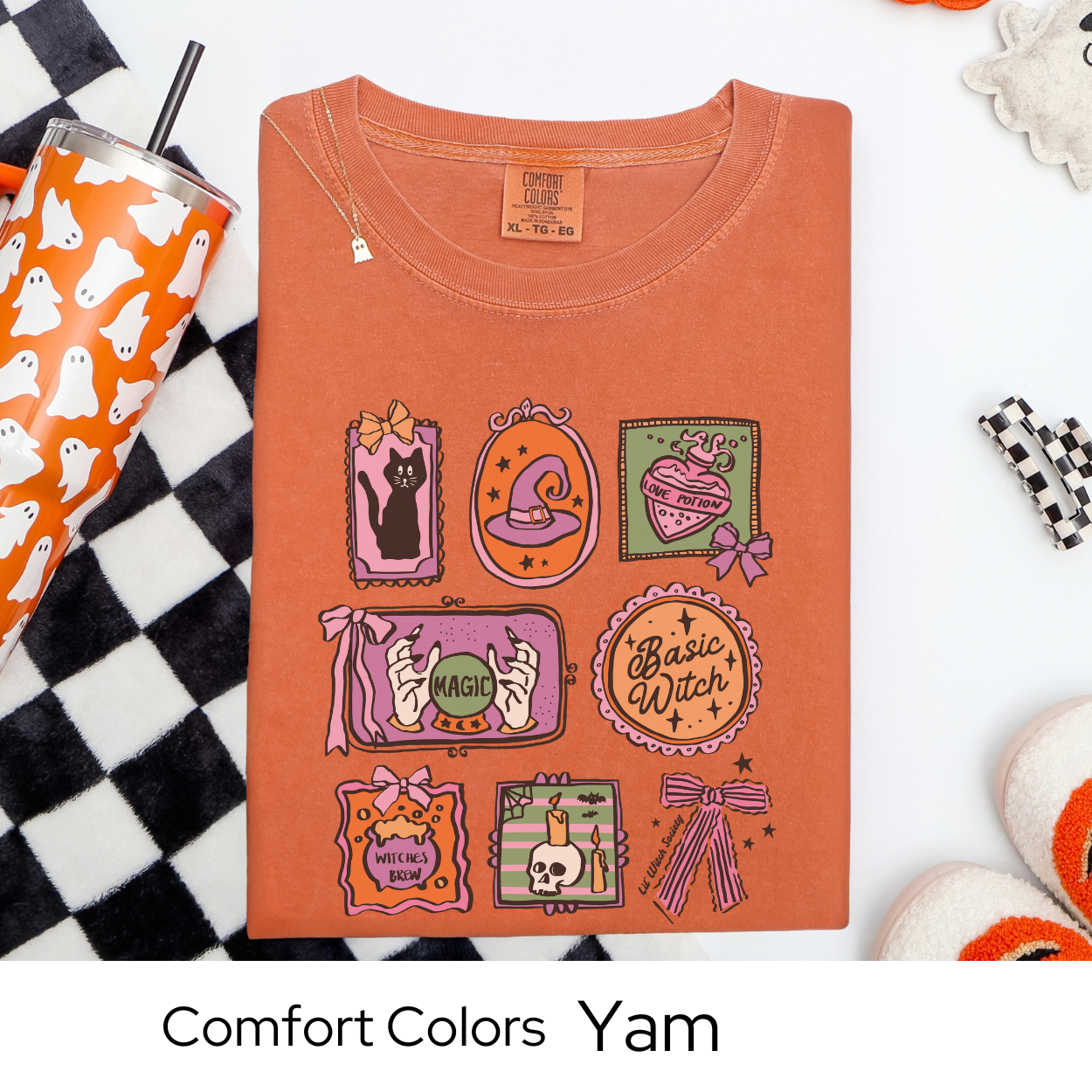 Basic Witch Shirt, Pastel Witchy Halloween Tee, Comfort Colors Fall T Shirt, Cute Magic Graphic Tee, Love Potion Spell Shirt for Women