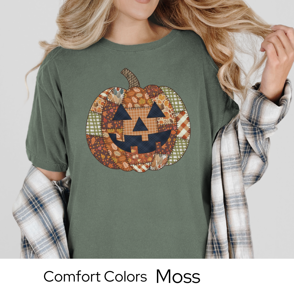 Halloween Shirt, Fall Pumpkin Shirt, Jack O Lantern Tee, Comfort Colors Halloween, Patchwork Pumpkin Shirt, Fall Graphic Tee, Cute Fall