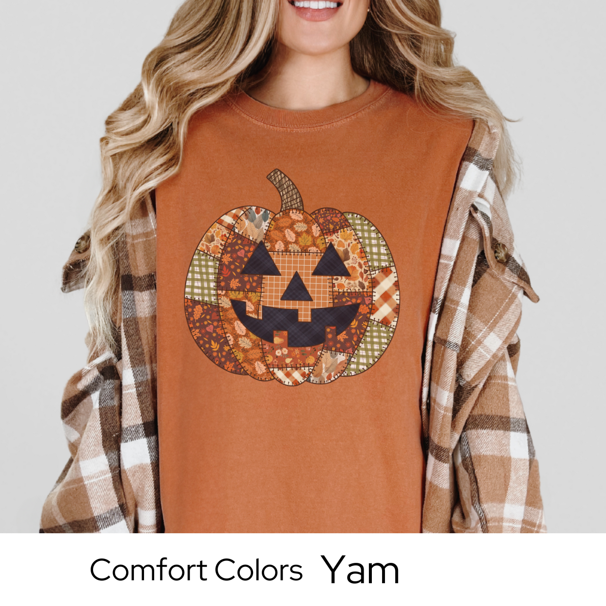 Halloween Shirt, Fall Pumpkin Shirt, Jack O Lantern Tee, Comfort Colors Halloween, Patchwork Pumpkin Shirt, Fall Graphic Tee, Cute Fall