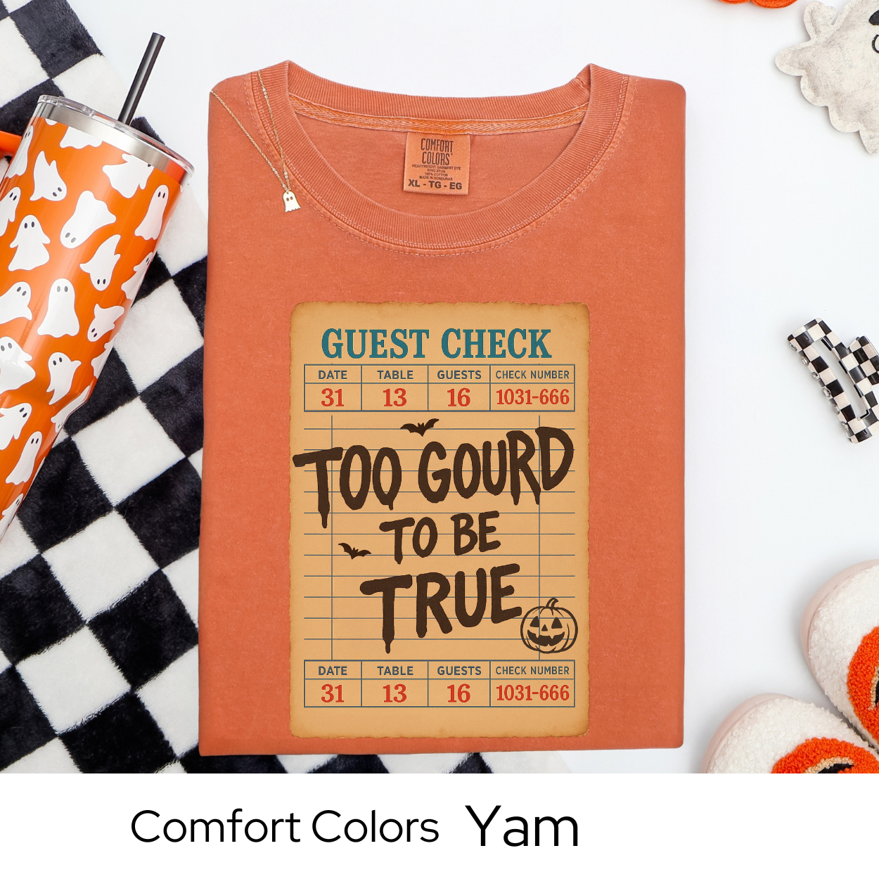 Too Gourd to Be True Shirt, Funny Pumpkin Guest Check Tee, Comfort Colors Halloween Shirt, Fall Pun T-Shirt, Spooky Season Tee