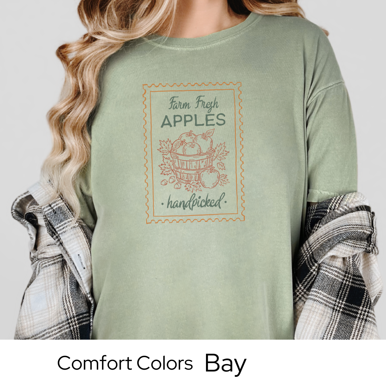 Apple Picking Fall Shirt, Comfort Colors Tee, Farm Fresh Autumn Graphic T-Shirt, Handpicked Fruit Design, Cute Fall Shirt for Women