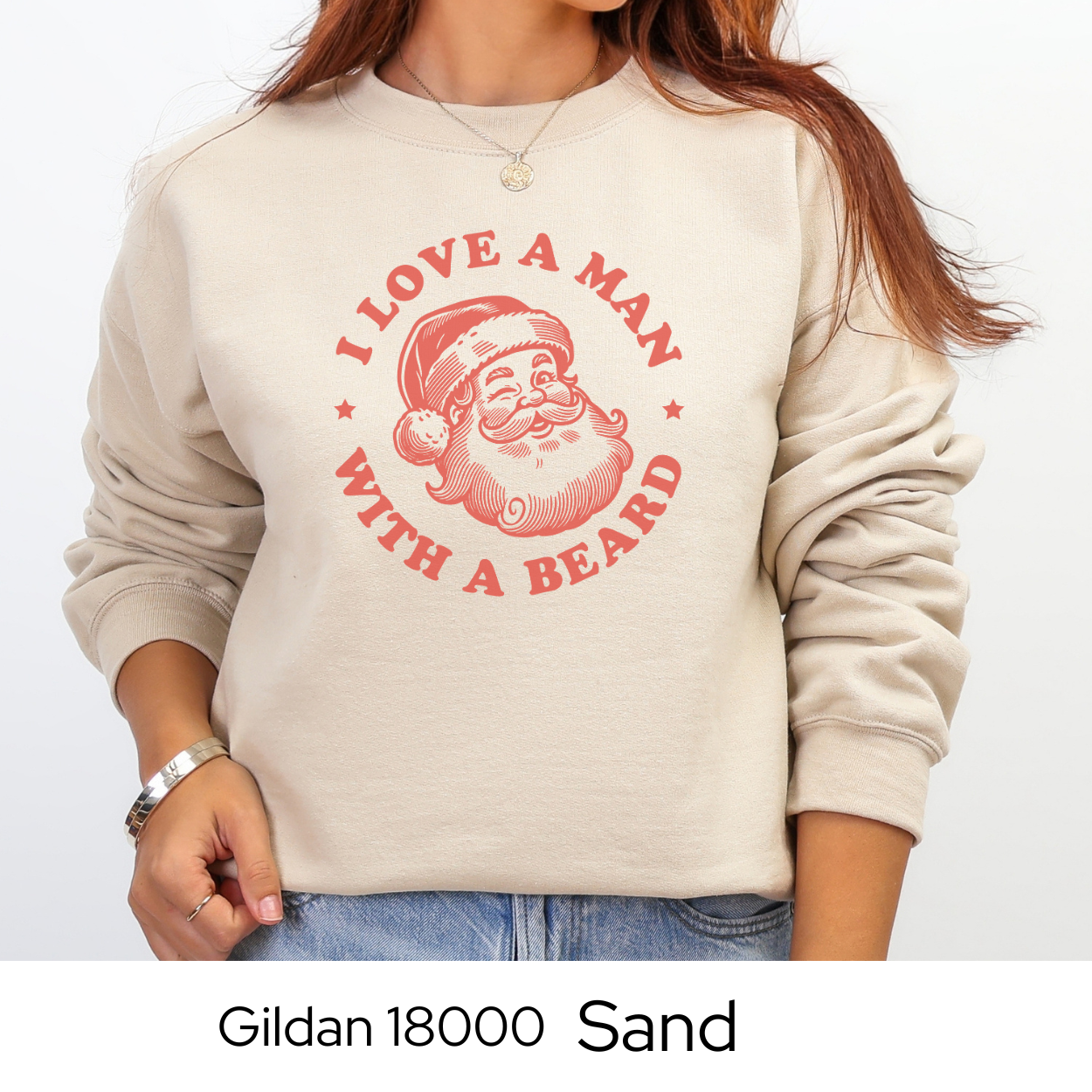 Funny Christmas Sweatshirt for Women, Santa Graphic Holiday Crewneck, Cozy Winter Pullover, Secret Santa Gift Idea