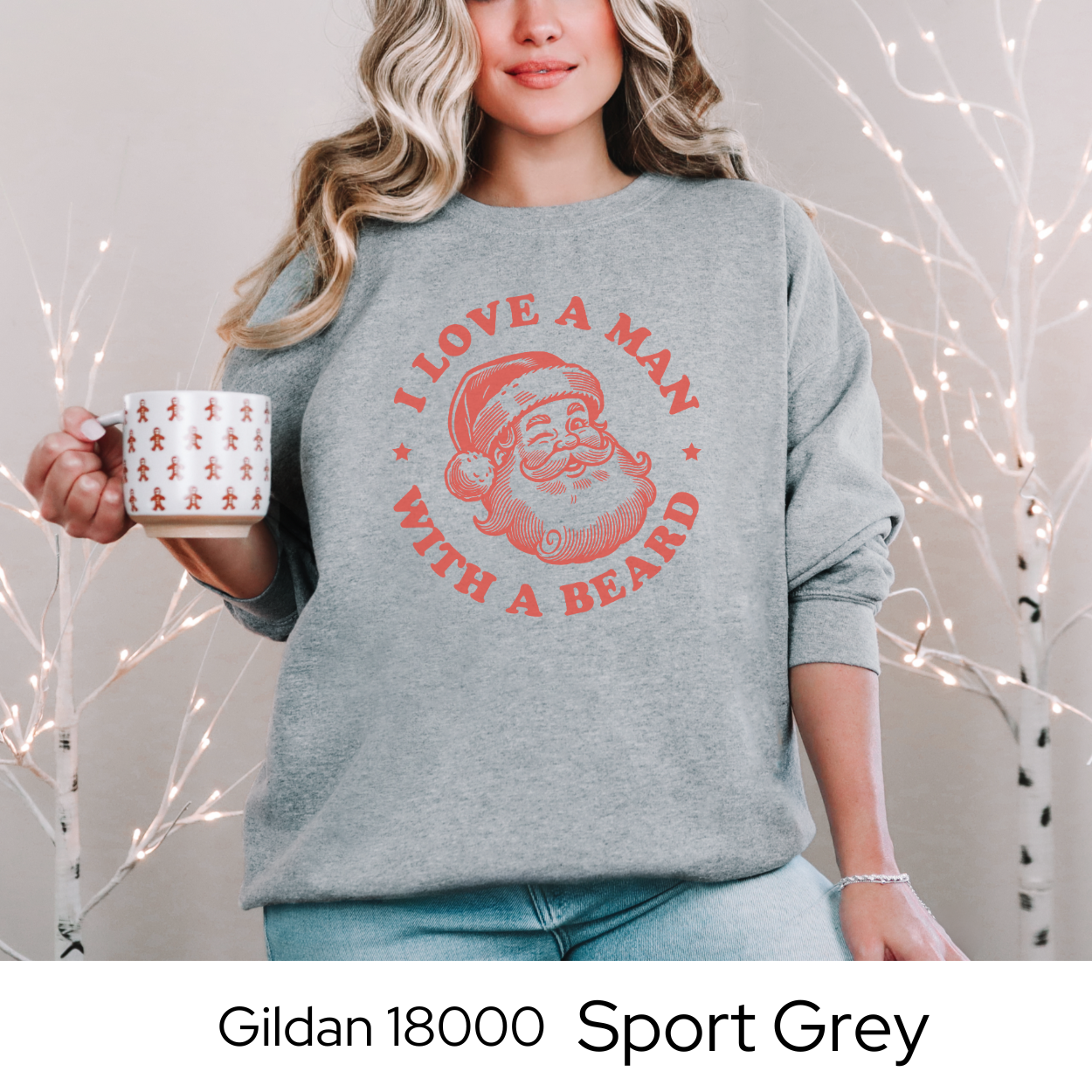 Funny Christmas Sweatshirt for Women, Santa Graphic Holiday Crewneck, Cozy Winter Pullover, Secret Santa Gift Idea