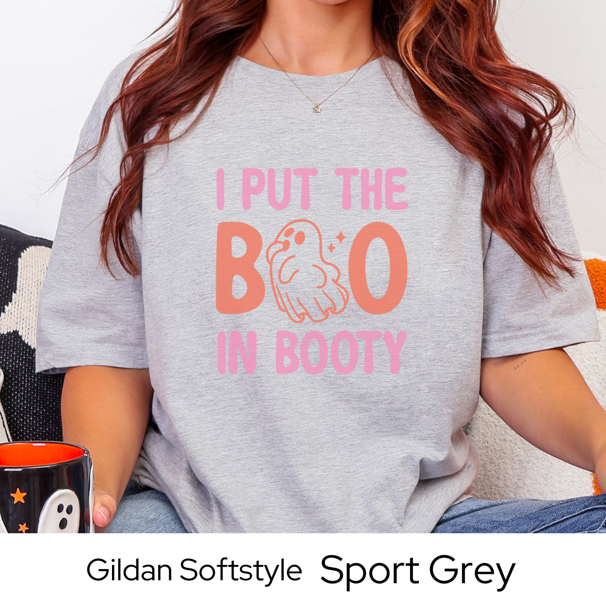 Sassy Ghost Graphic Tee, Funny Halloween Shirt for Women, Cute Spooky Season Top, Trendy Fall Graphic T-Shirt with Playful Design