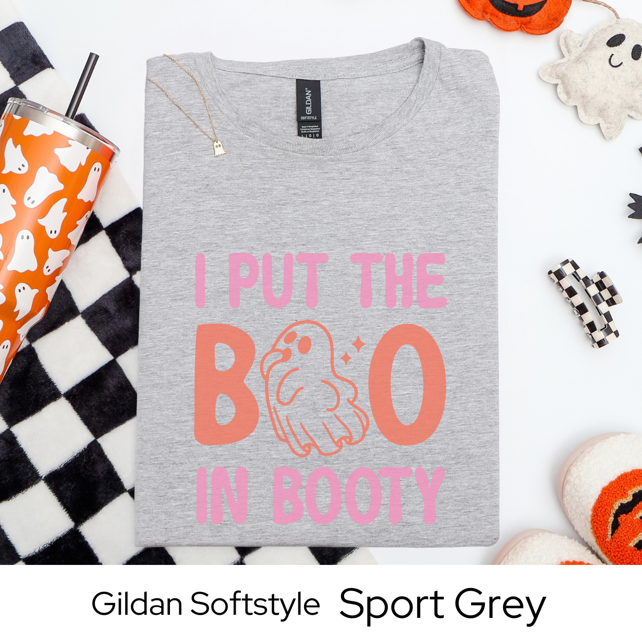 Sassy Ghost Graphic Tee, Funny Halloween Shirt for Women, Cute Spooky Season Top, Trendy Fall Graphic T-Shirt with Playful Design