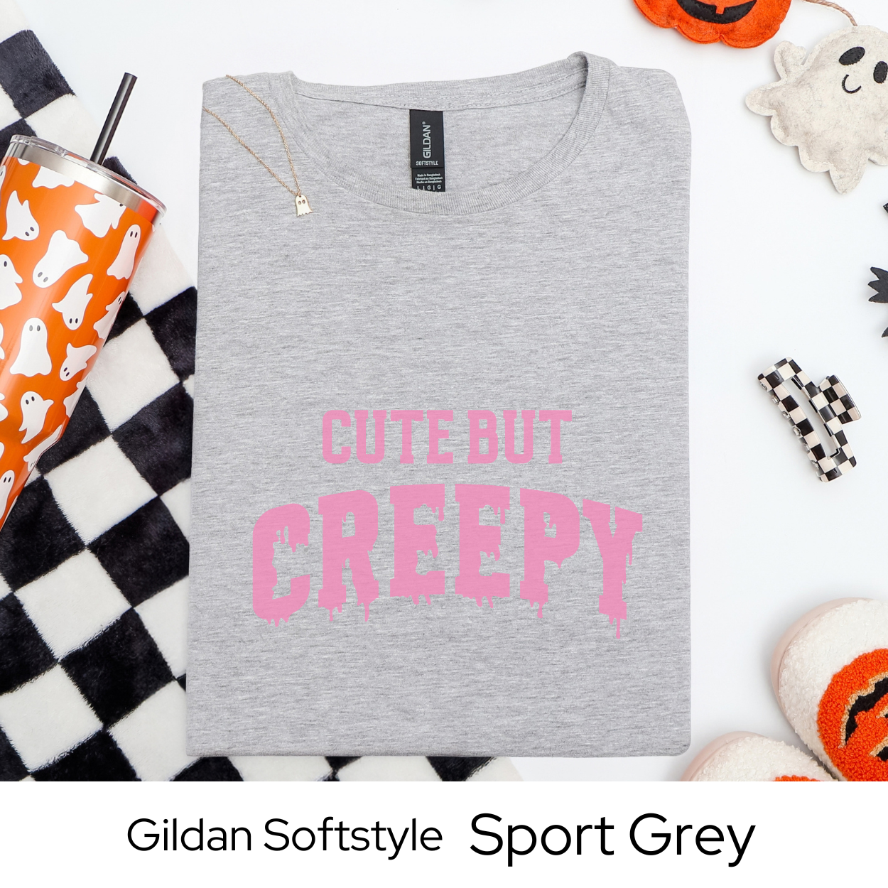 Cute But Creepy Halloween Shirt, Funny Graphic Tee for Women, Spooky Season Top, Trendy Fall Outfit Shirt with Sassy Design