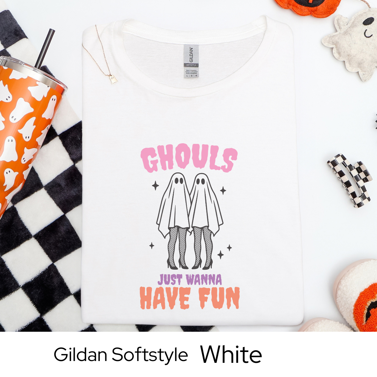Ghouls Just Wanna Have Fun Shirt, Funny Halloween Tee for Women, Spooky Season Graphic Top, Trendy Fall Outfit Shirt with Ghosts
