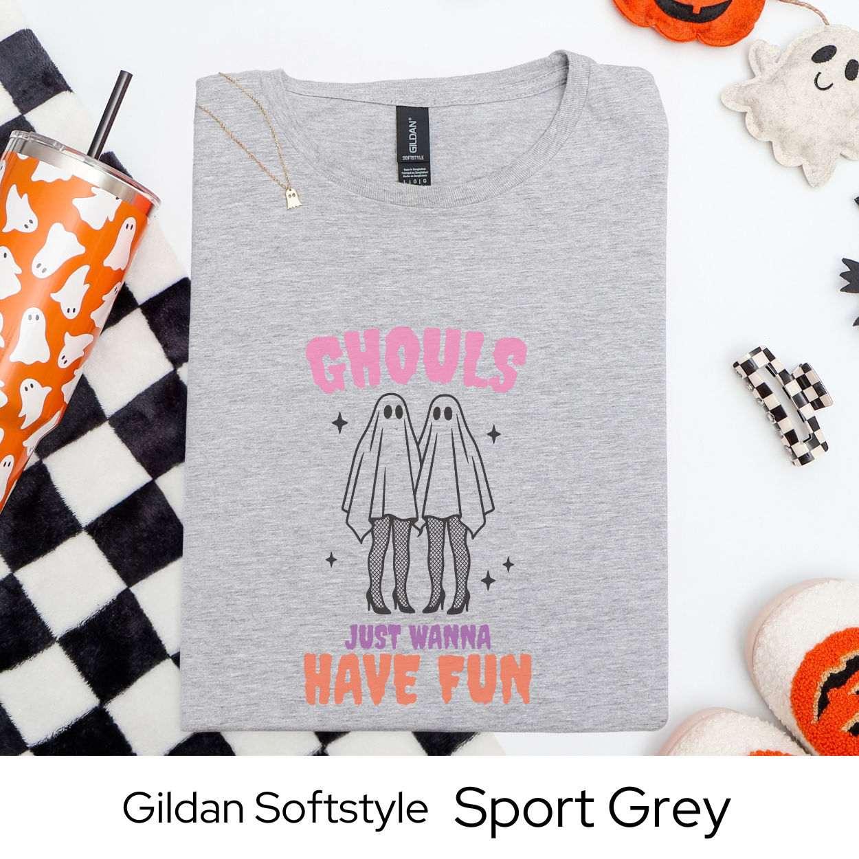 Ghouls Just Wanna Have Fun Shirt, Funny Halloween Tee for Women, Spooky Season Graphic Top, Trendy Fall Outfit Shirt with Ghosts