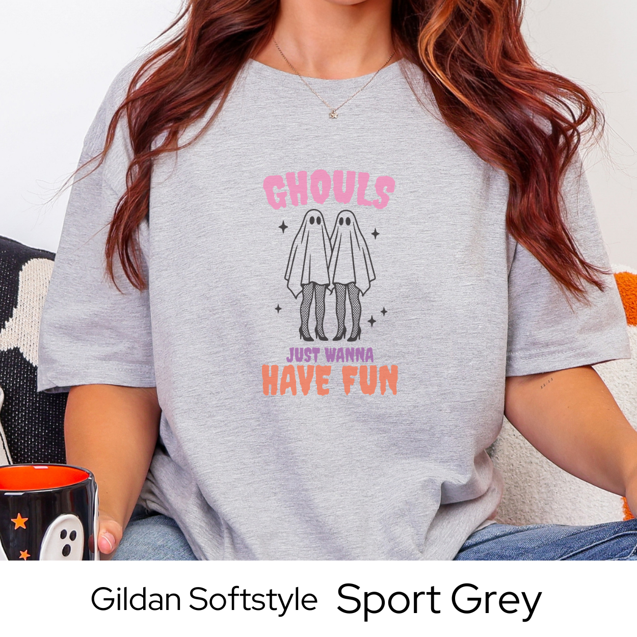 Ghouls Just Wanna Have Fun Shirt, Funny Halloween Tee for Women, Spooky Season Graphic Top, Trendy Fall Outfit Shirt with Ghosts