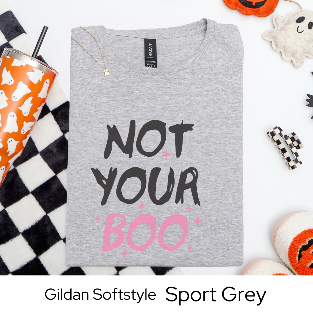 Not Your Boo Halloween Shirt, Sassy Ghost Graphic Tee for Women, Funny Spooky Season Top, Trendy Fall Outfit Shirt with Attitude