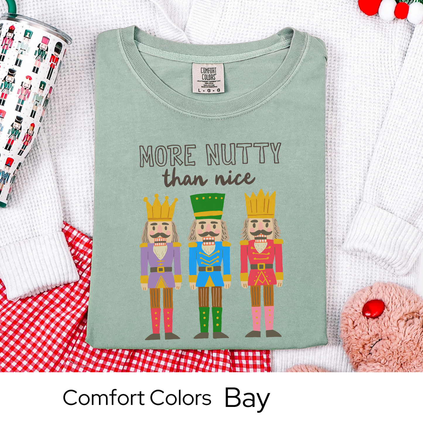 Funny nutcracker christmas shirt, holiday tee for women, quirky christmas gift, comfort colors top, festive outfit, christmas party tee