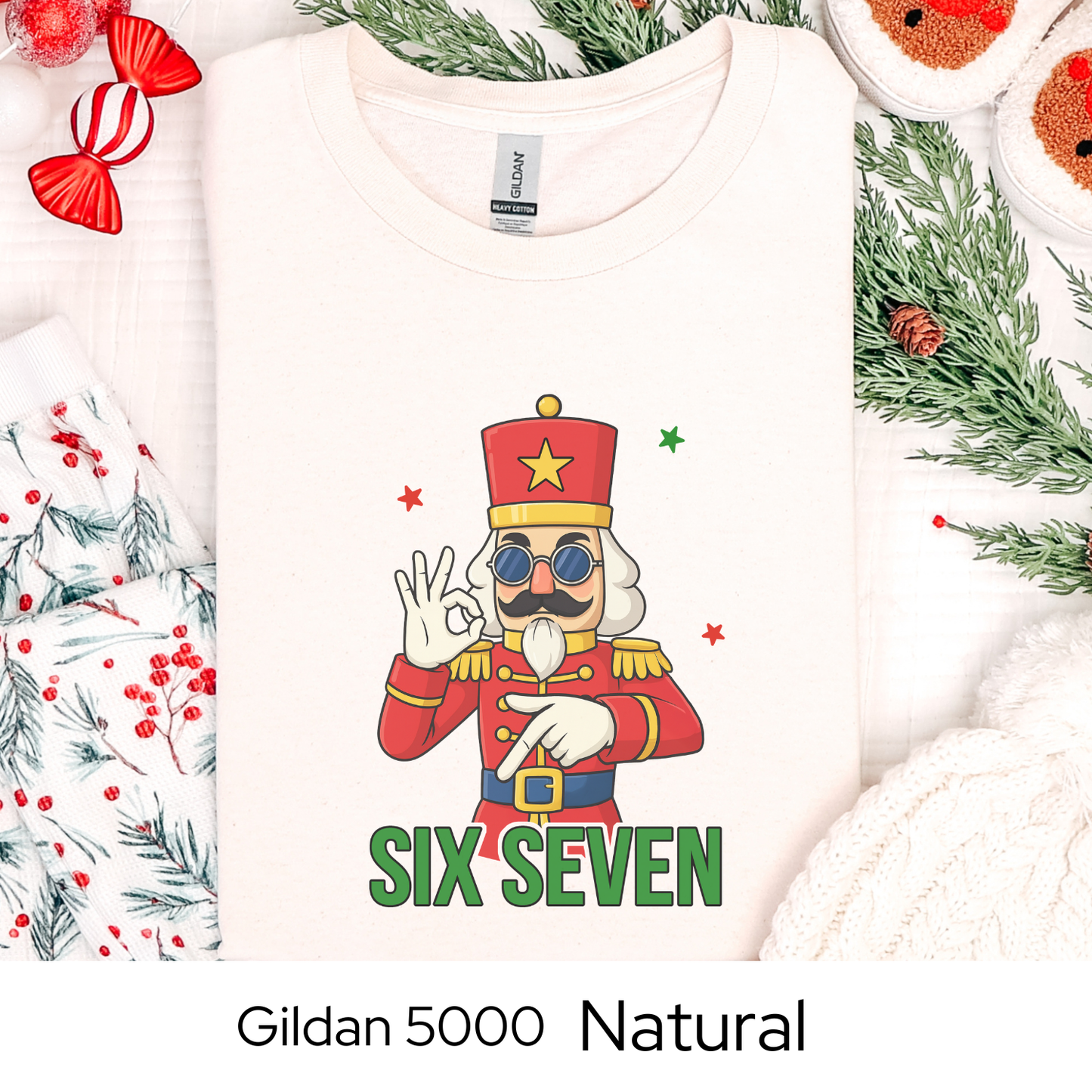 Nutcracker Christmas Shirt, 6 7 Six Seven Meme Tee, Funny Holiday Trend Shirt, Teen Gift Idea, Viral Christmas Graphic Tee, Holiday Humor