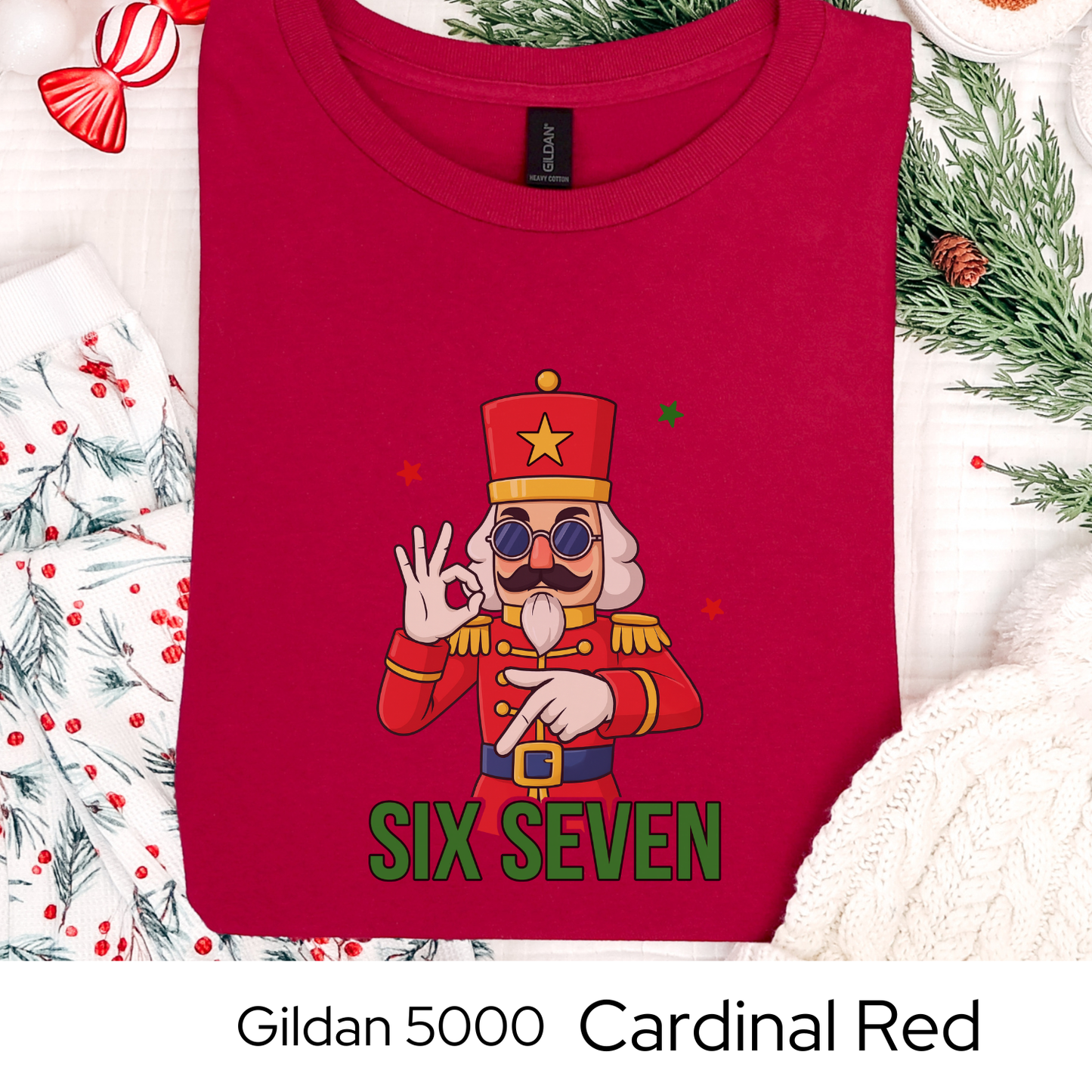 Nutcracker Christmas Shirt, 6 7 Six Seven Meme Tee, Funny Holiday Trend Shirt, Teen Gift Idea, Viral Christmas Graphic Tee, Holiday Humor