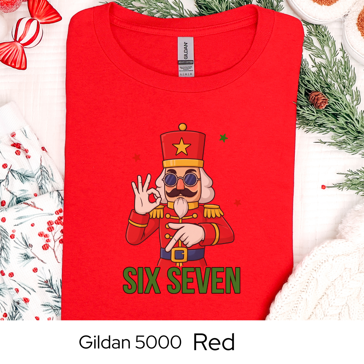 Nutcracker Christmas Shirt, 6 7 Six Seven Meme Tee, Funny Holiday Trend Shirt, Teen Gift Idea, Viral Christmas Graphic Tee, Holiday Humor