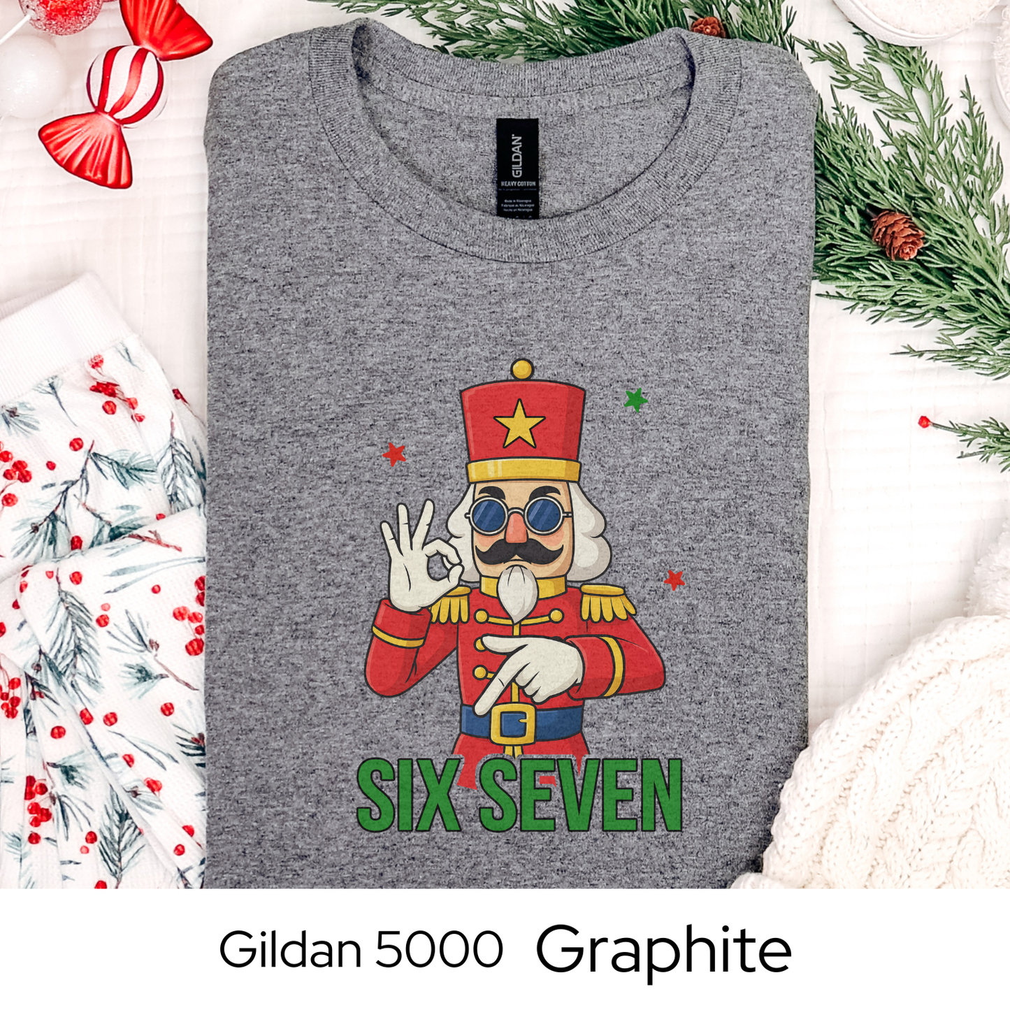 Nutcracker Christmas Shirt, 6 7 Six Seven Meme Tee, Funny Holiday Trend Shirt, Teen Gift Idea, Viral Christmas Graphic Tee, Holiday Humor