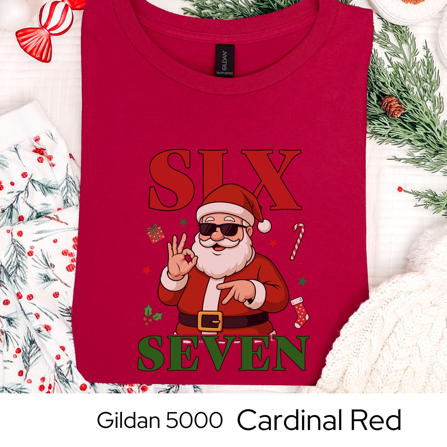 Santa 6 7 Six Seven Christmas Shirt, Funny Holiday Meme Tee, Viral Trend Shirt, Christmas Graphic Tee, Teen Gift Idea, Holiday Humor
