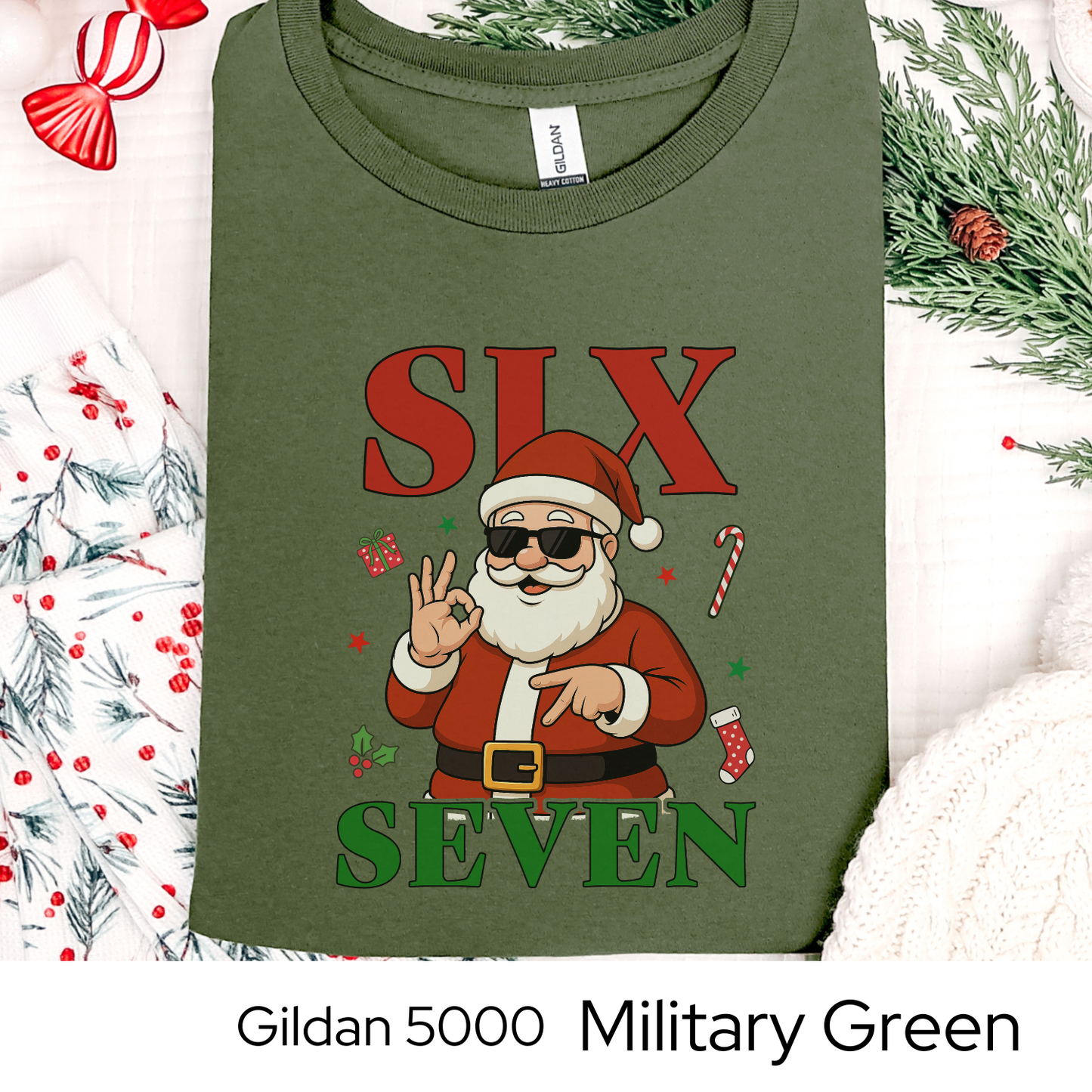 Santa 6 7 Six Seven Christmas Shirt, Funny Holiday Meme Tee, Viral Trend Shirt, Christmas Graphic Tee, Teen Gift Idea, Holiday Humor