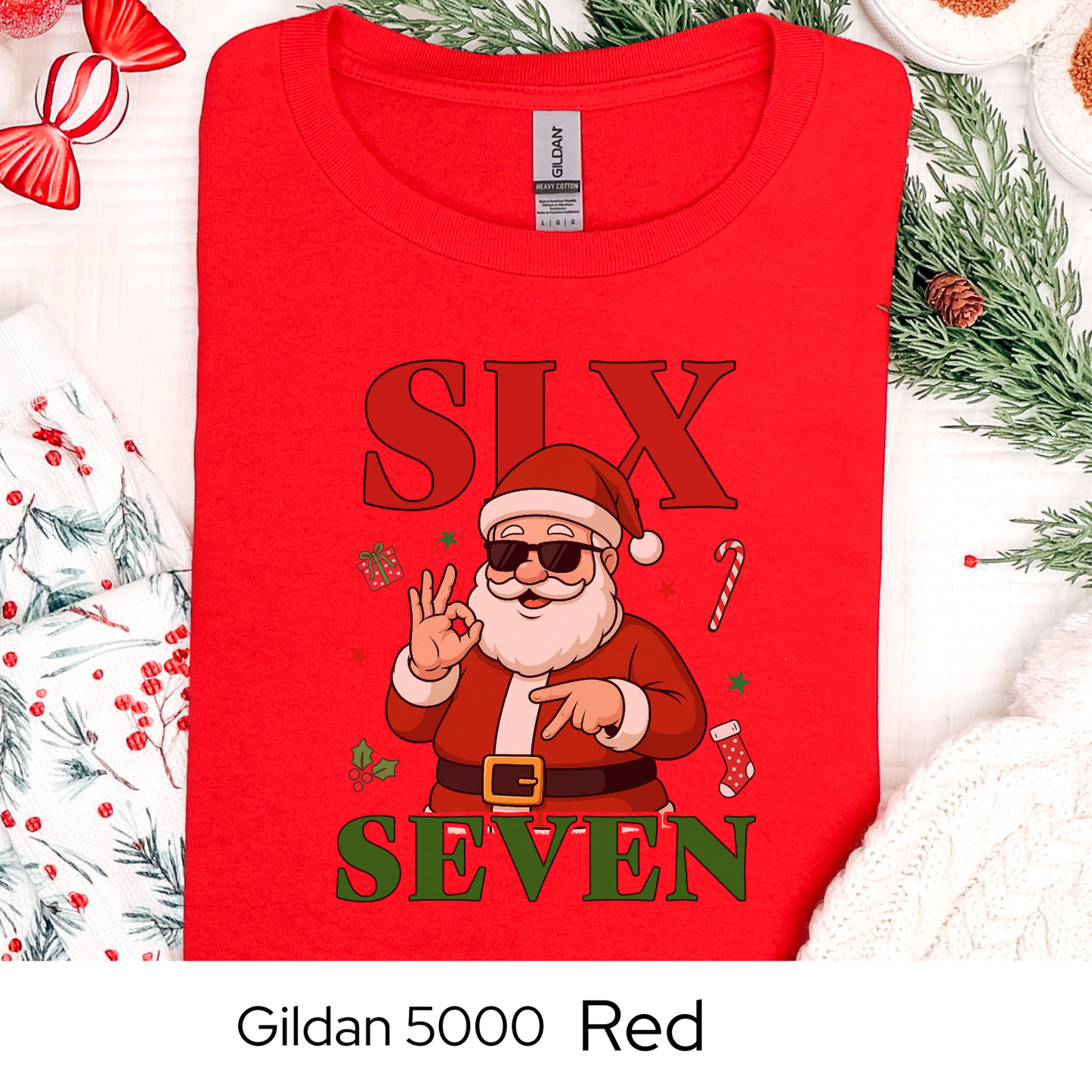 Santa 6 7 Six Seven Christmas Shirt, Funny Holiday Meme Tee, Viral Trend Shirt, Christmas Graphic Tee, Teen Gift Idea, Holiday Humor