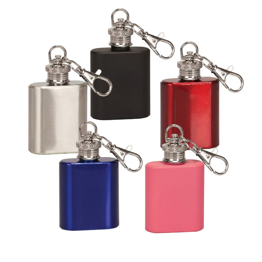 Personalized 1oz Flask Keychain – Custom Engraved Mini Flask