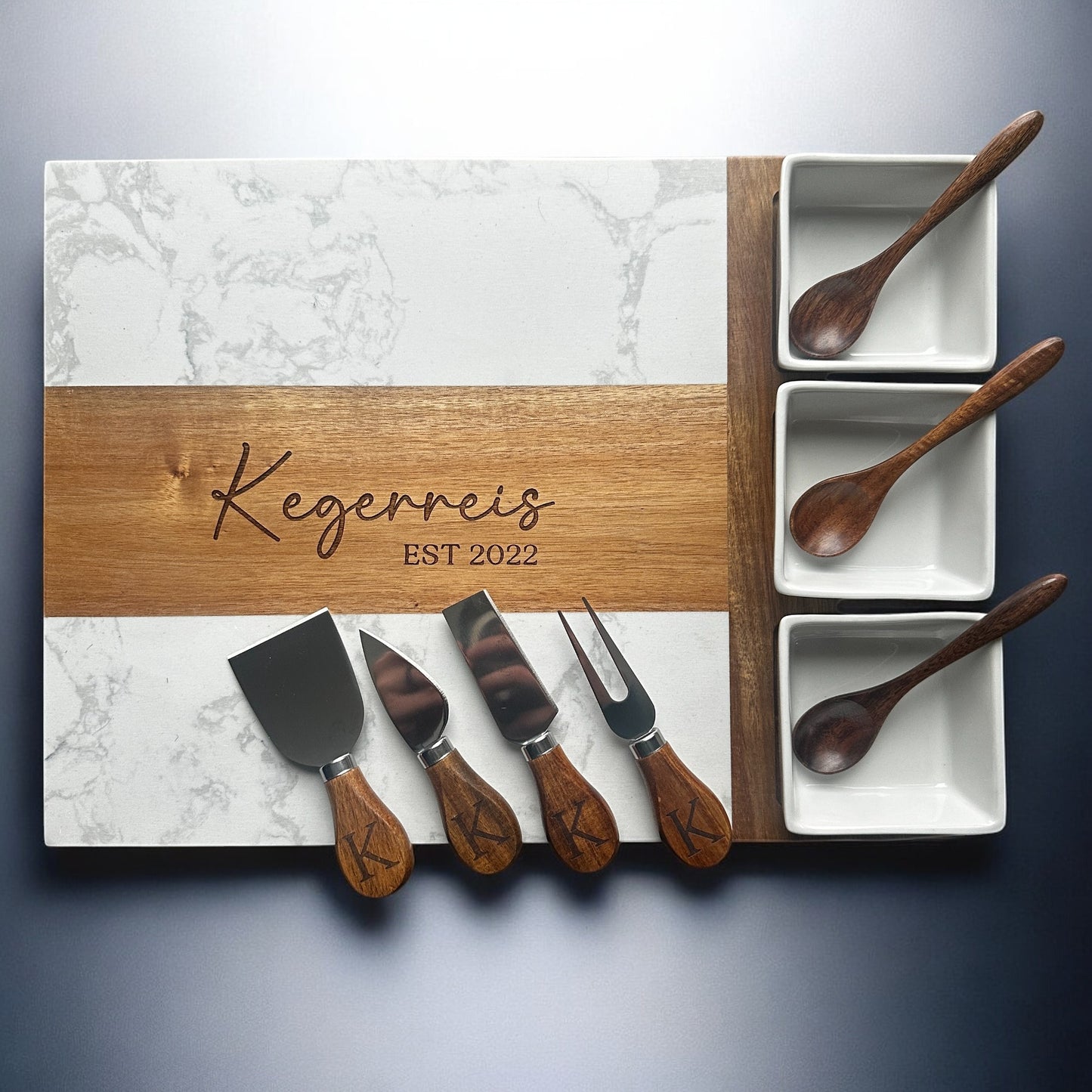 Personalized Marble Charcuterie Board