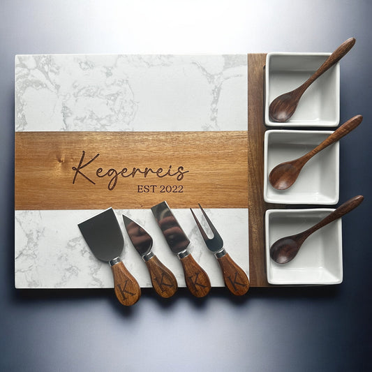 Personalized Marble Charcuterie Board
