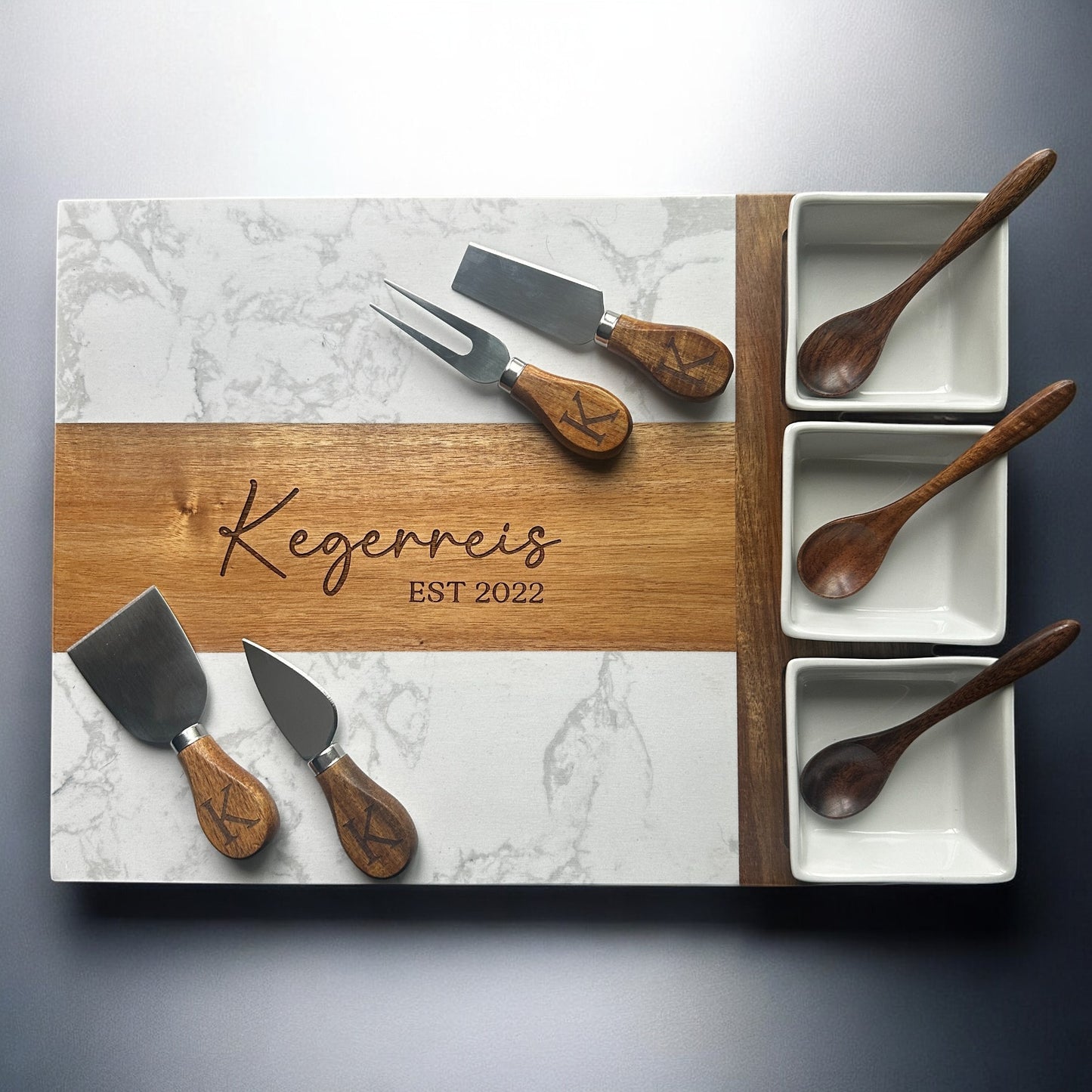 Personalized Marble Charcuterie Board
