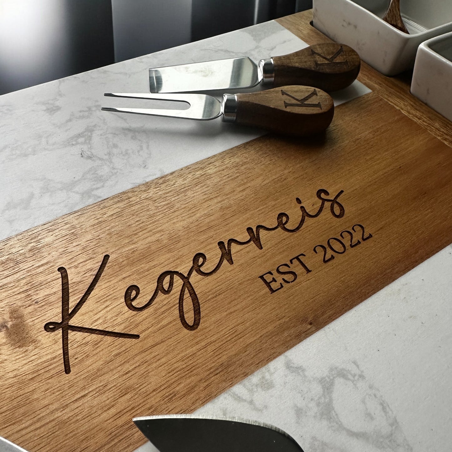 Personalized Marble Charcuterie Board