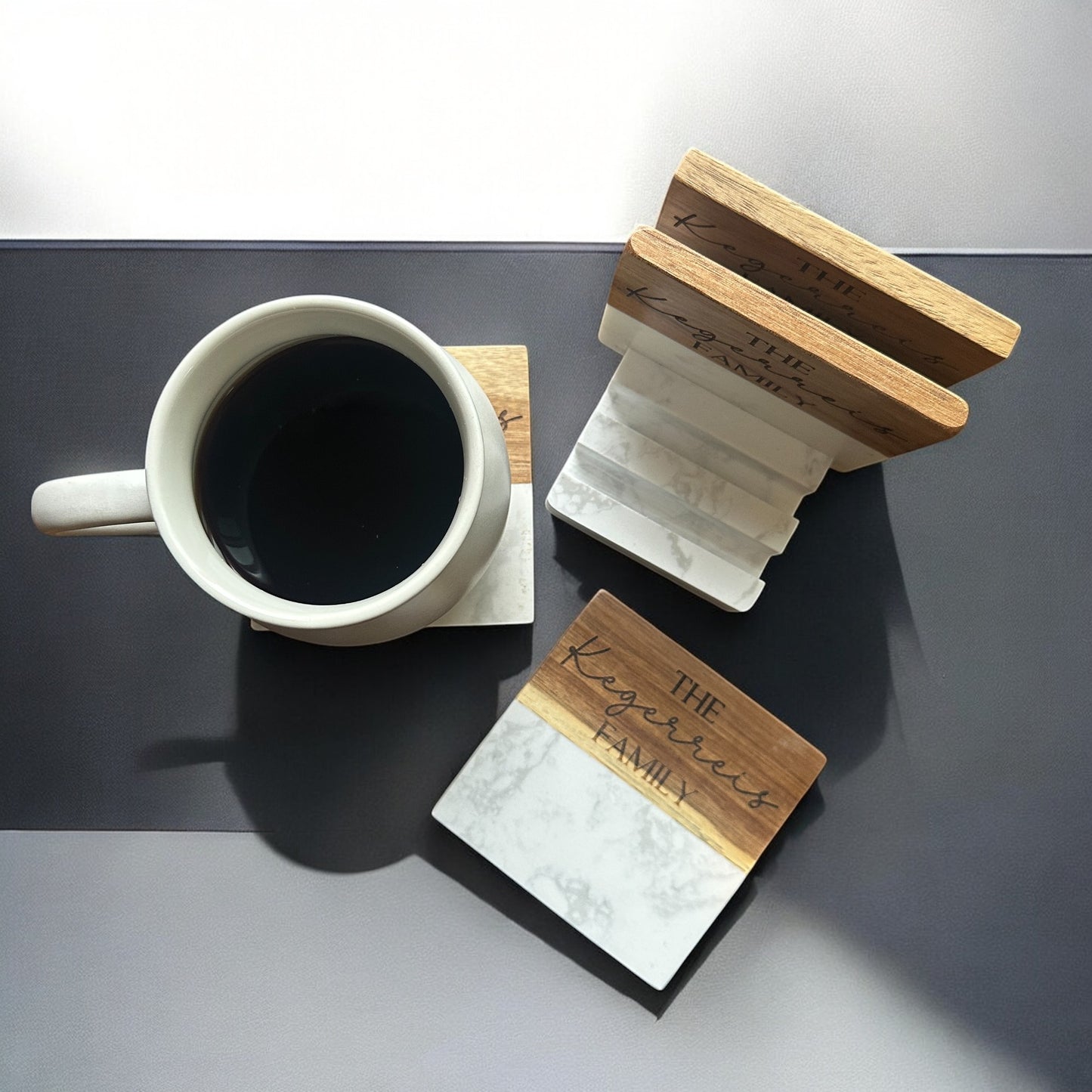 Marble Coaster Set - Personalized