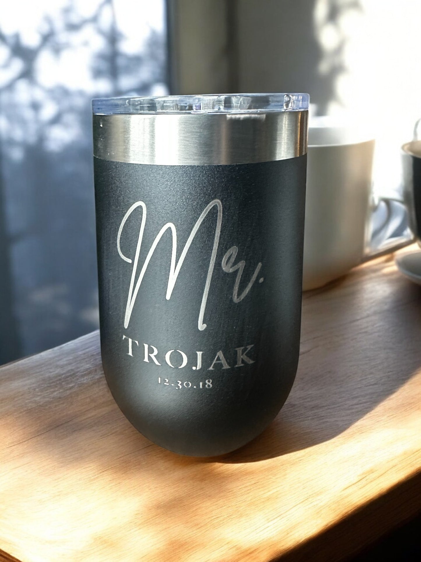 Personalized 16oz Wine Tumbler – Custom Engraved Gift