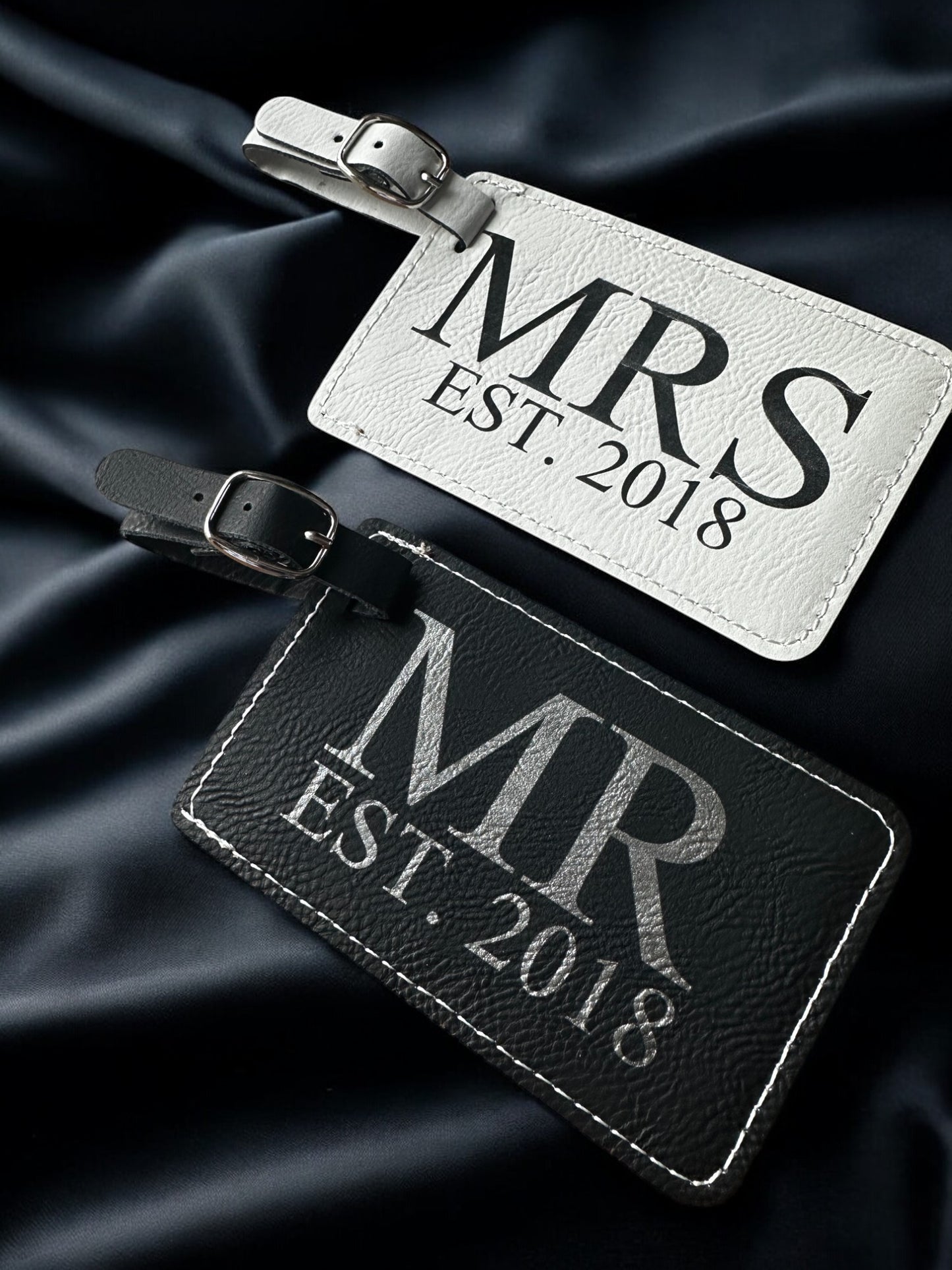 Personalized Leatherette Luggage Tag – Custom Engraved Travel Accessory