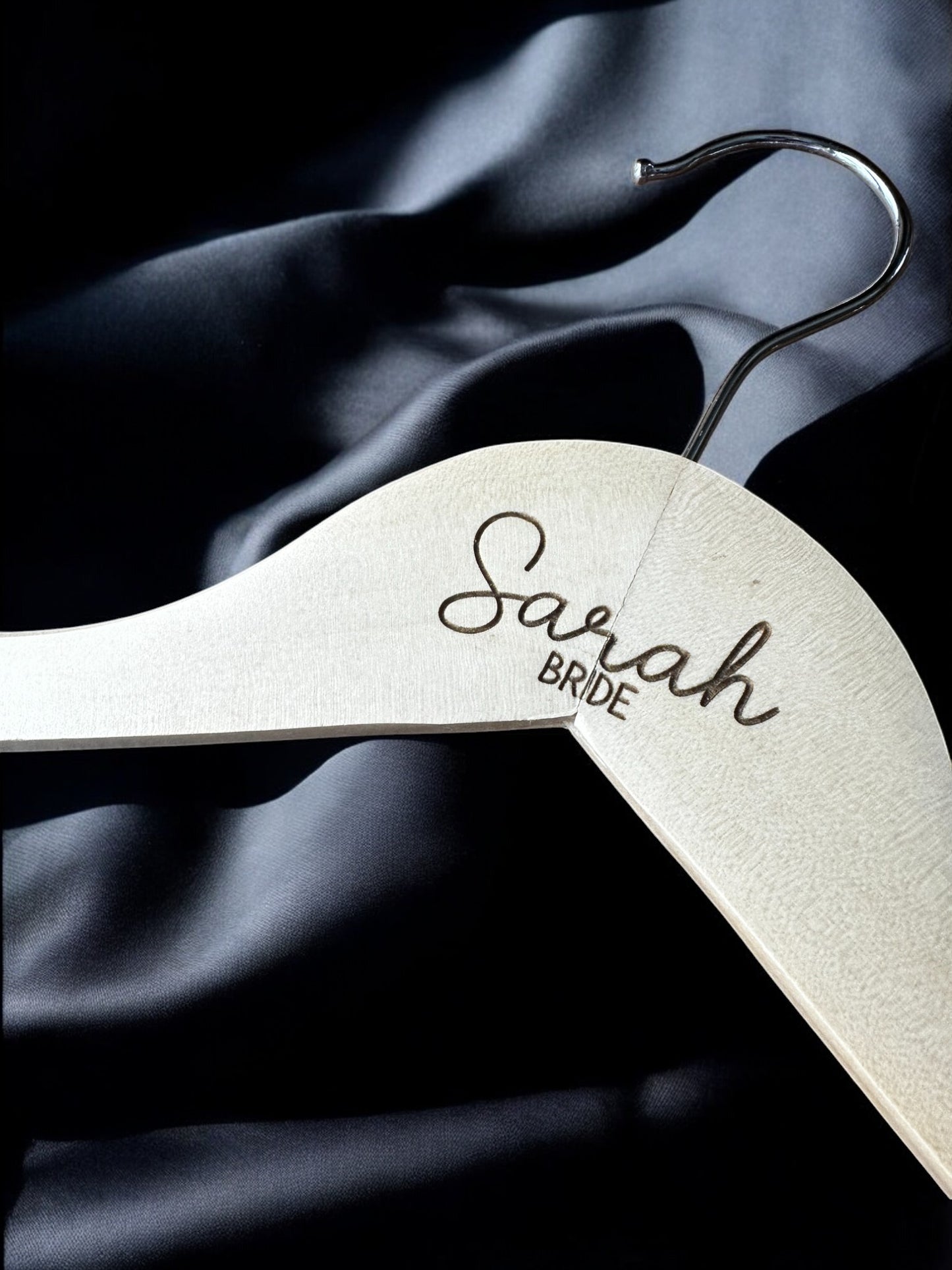 Personalized Maple Wood Hanger – Custom Engraved Bridal & Special Occasion Hanger