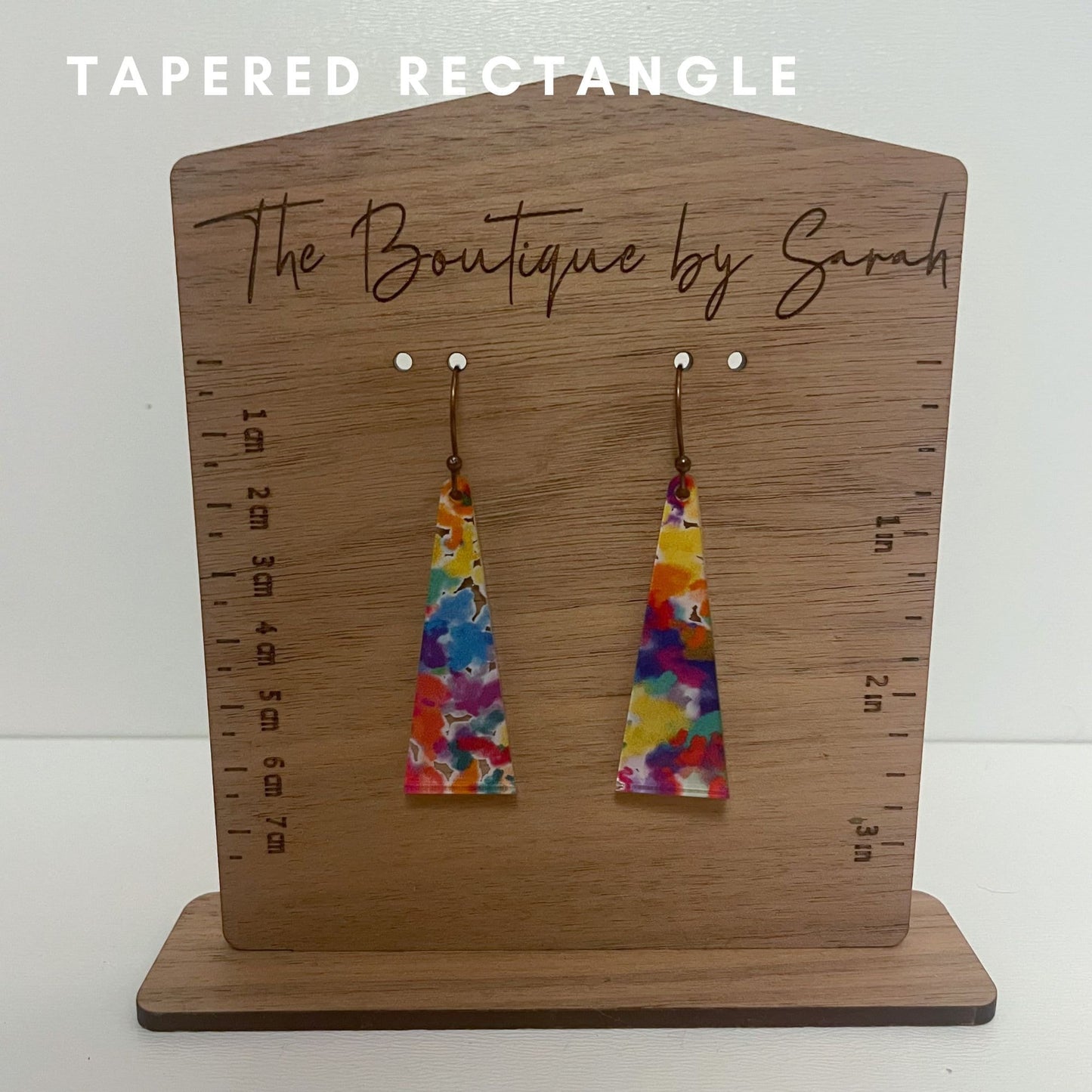 Colorful Earrings, Dangle Earrings, Sponge Painted, Rainbow Earrings, Pride Earrings, Party Jewelry, Acrylic Earrings, Kids Earrings