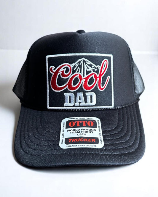 Cool Dad Trucker Hat, Funny Foam Snapback Hat for Men, Embroidered Patch Dad Hat, Retro Beer Logo Cap, Cool Dad Gift, Otto Mesh Hat