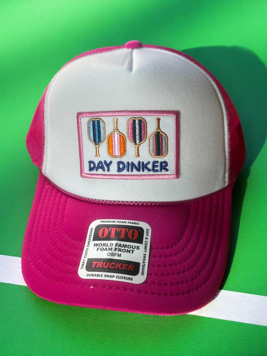 Day Dinker Hat, Pickleball Trucker Hat, Funny Sports Cap, Pink Foam Mesh Hat, Otto Snapback Hat, Pickleball Gift for Her