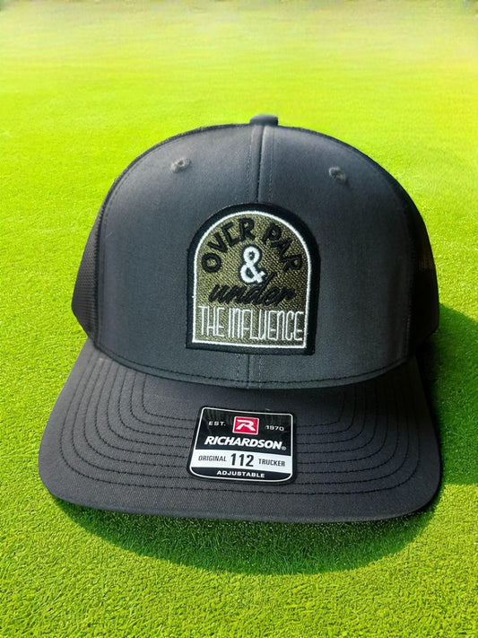 Funny Golf Hat, Black Richardson Trucker Hat, Golf Drinking Hat, Golf Buddy Gift, Mesh Back Golf Cap, Golf Day Trucker Hat
