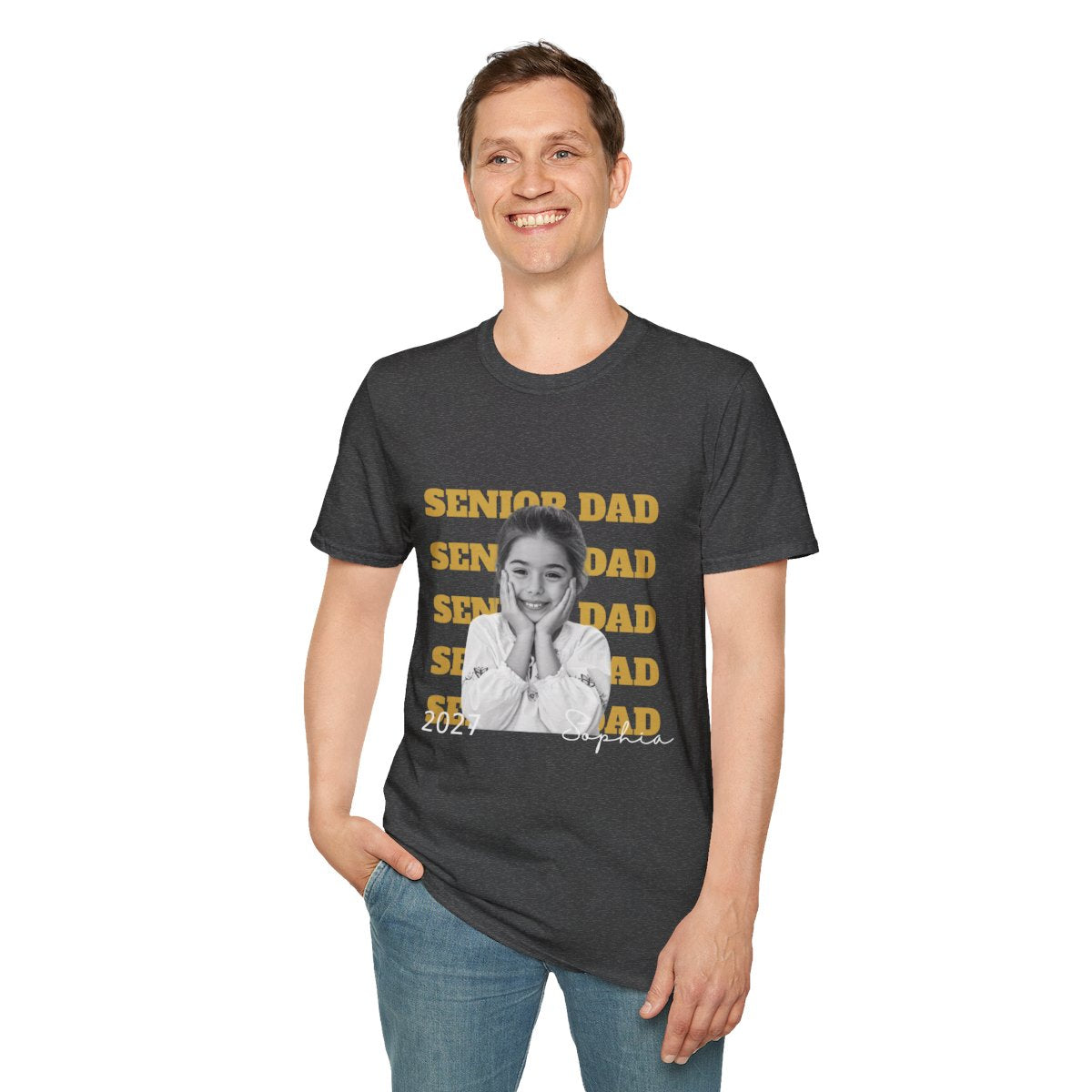 Custom Photo Senior Dad Shirt | Class of 2027 Personalized Dad of a Senior Tee