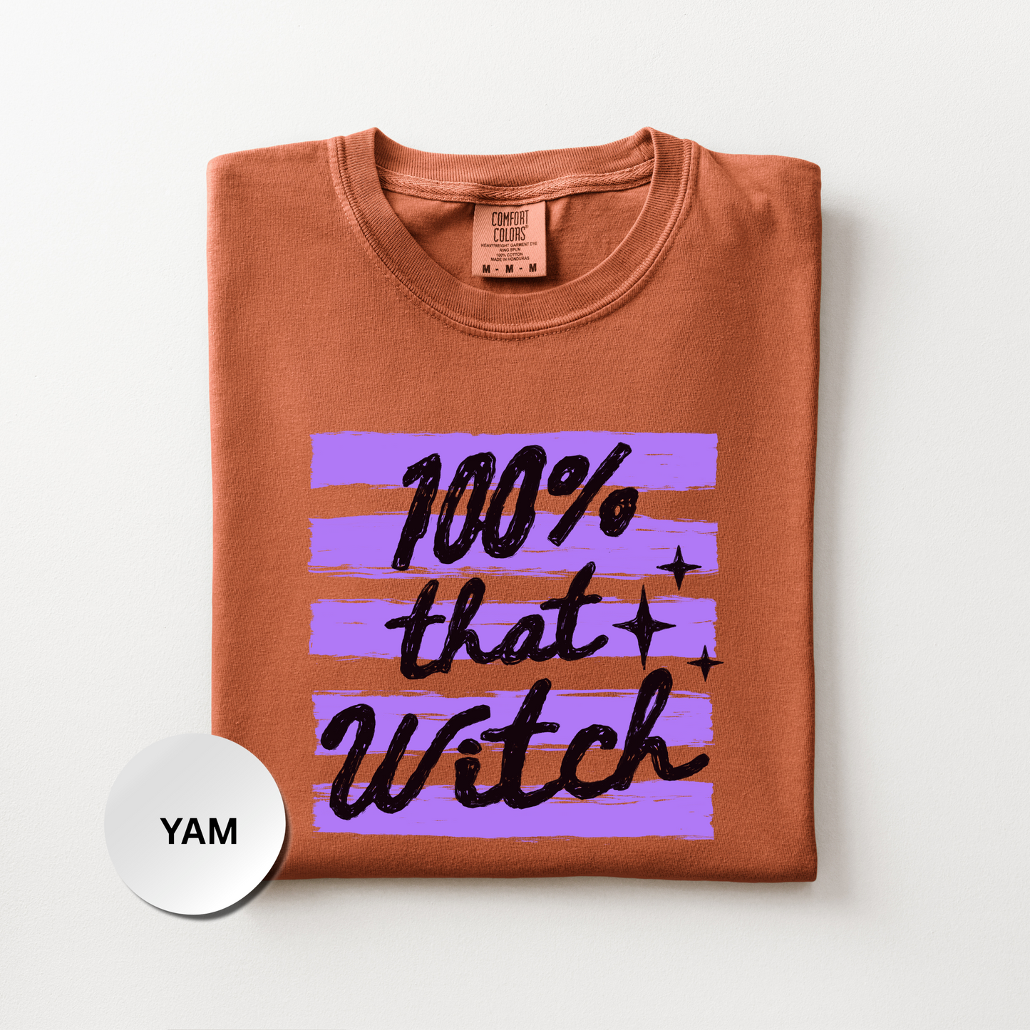 Witch Shirt, Retro Halloween Comfort Colors Shirt, 100% That Witch Graphic Tee, Cute Spooky Season Shirt, Fall Halloween Gift