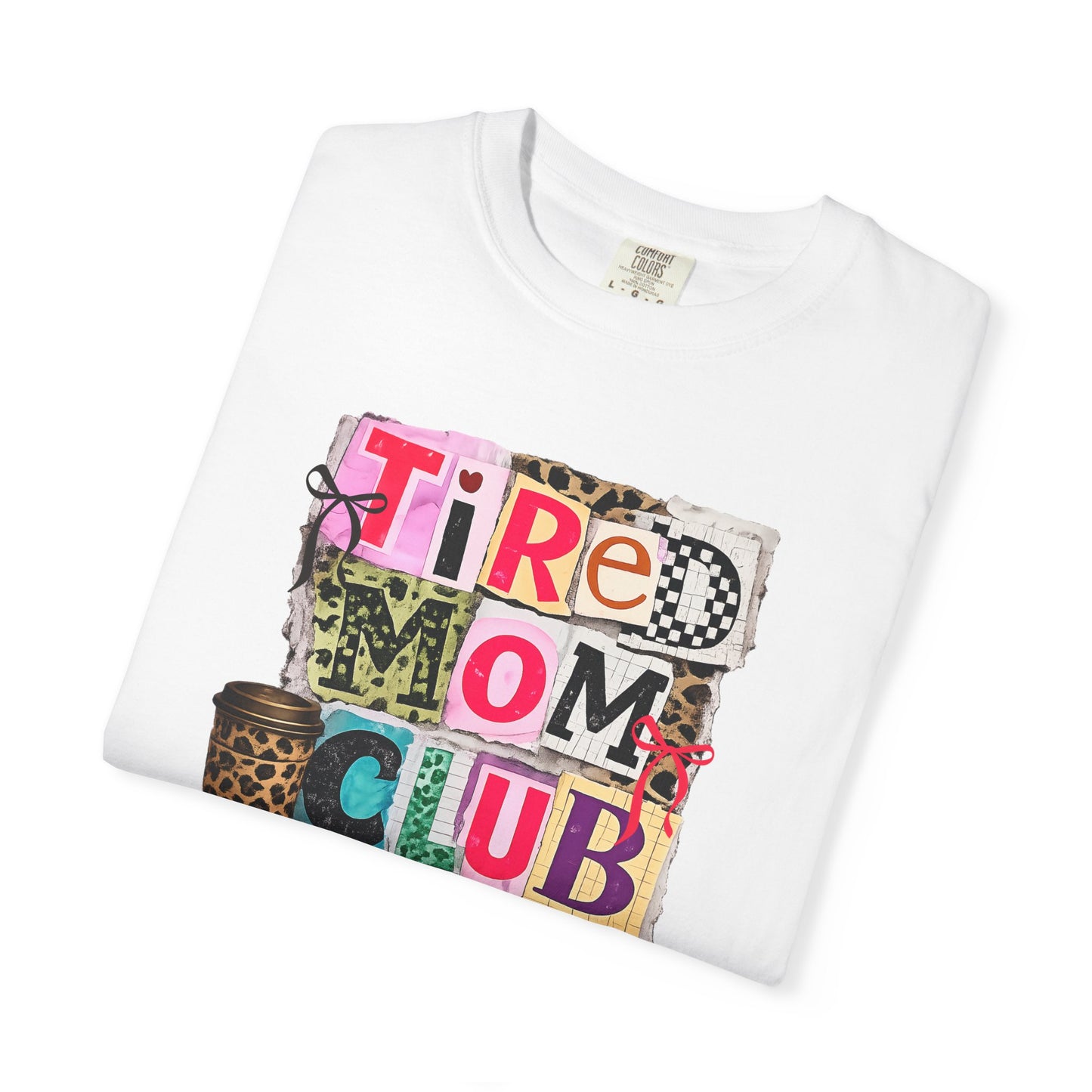 Cool Mom Club Shirt, Trendy Mom Graphic Tee, Leopard Coffee Mom Shirt, Coquette Bow Mama Tee, Aesthetic Collage Mom Gift, Comfort Colors 1717