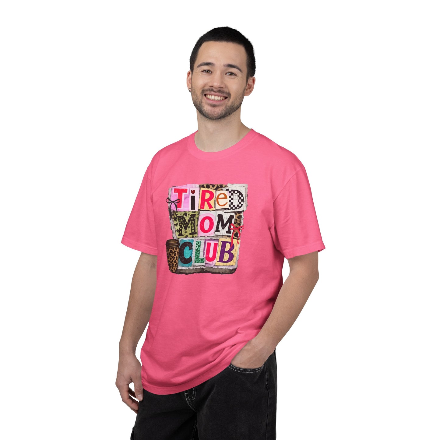 Cool Mom Club Shirt, Trendy Mom Graphic Tee, Leopard Coffee Mom Shirt, Coquette Bow Mama Tee, Aesthetic Collage Mom Gift, Comfort Colors 1717