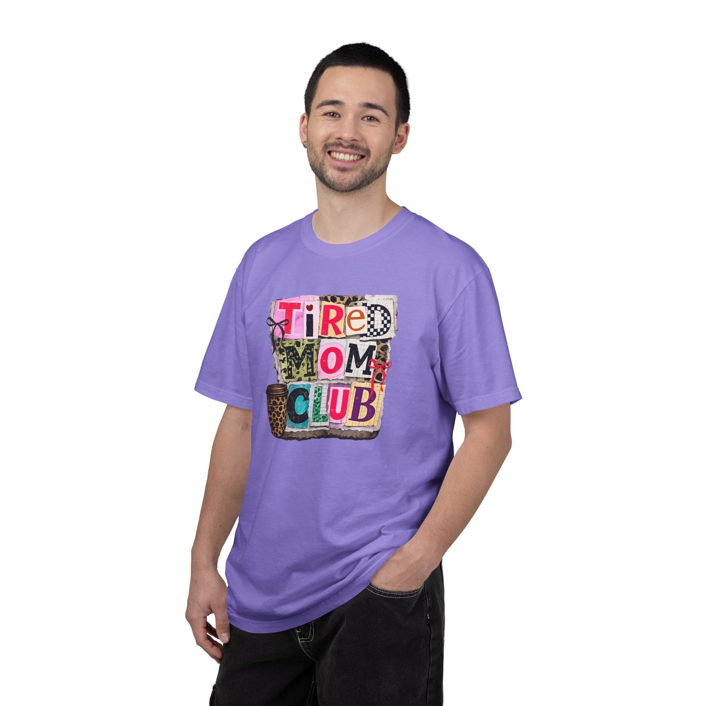 Cool Mom Club Shirt, Trendy Mom Graphic Tee, Leopard Coffee Mom Shirt, Coquette Bow Mama Tee, Aesthetic Collage Mom Gift, Comfort Colors 1717